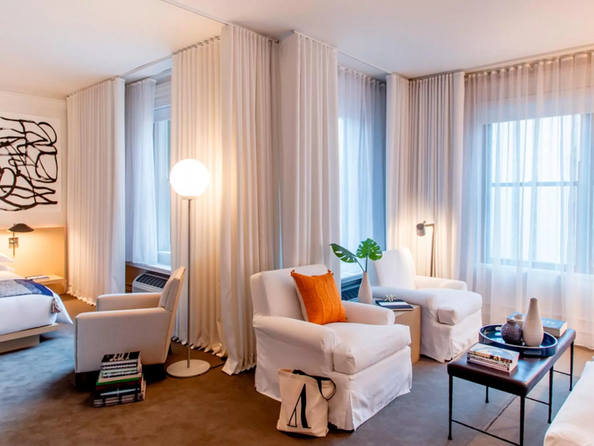 Living room in Ambassador Chicago, part of JdV by Hyatt