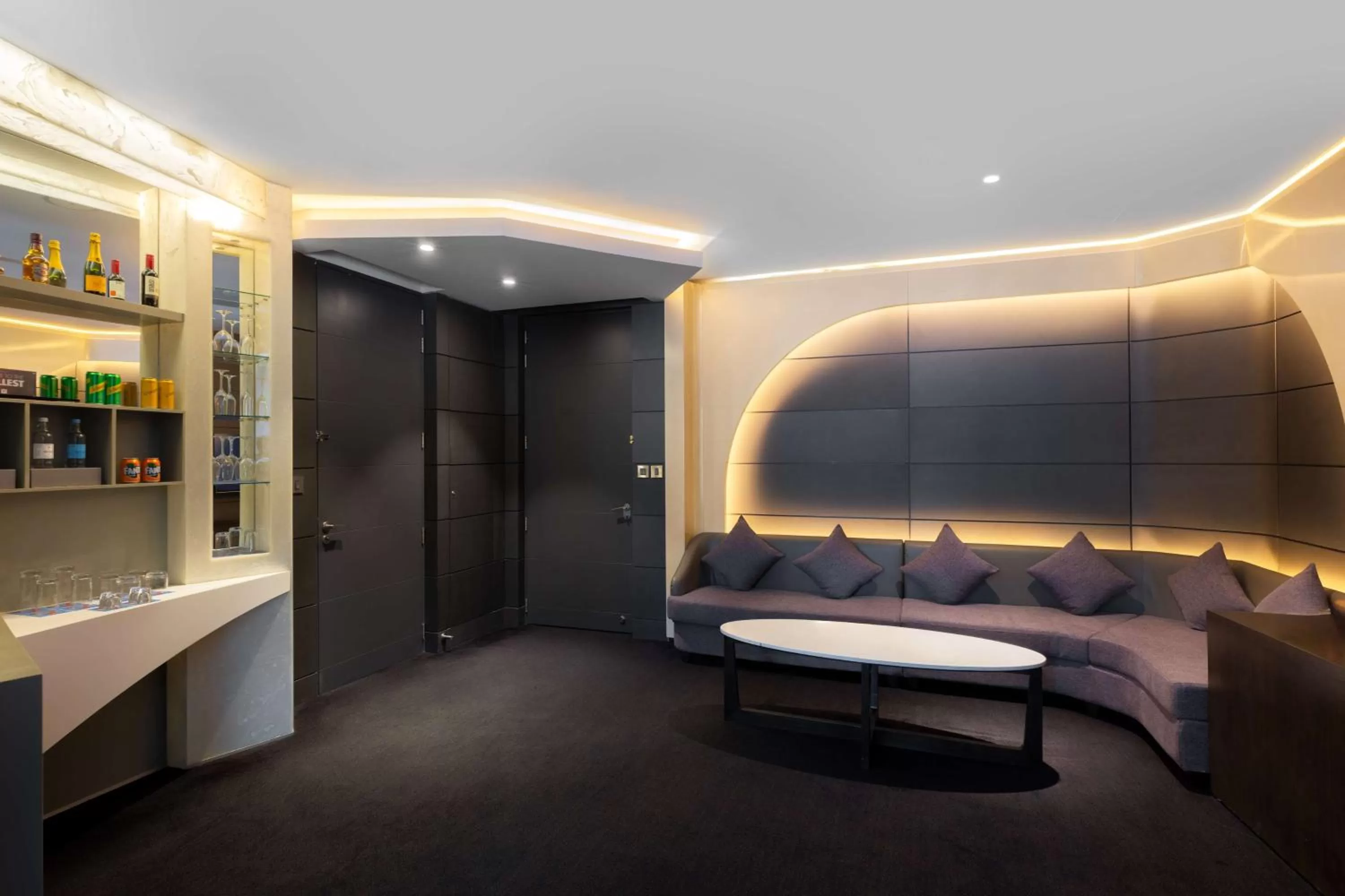 Living room in V Hotel Dubai, Curio Collection by Hilton