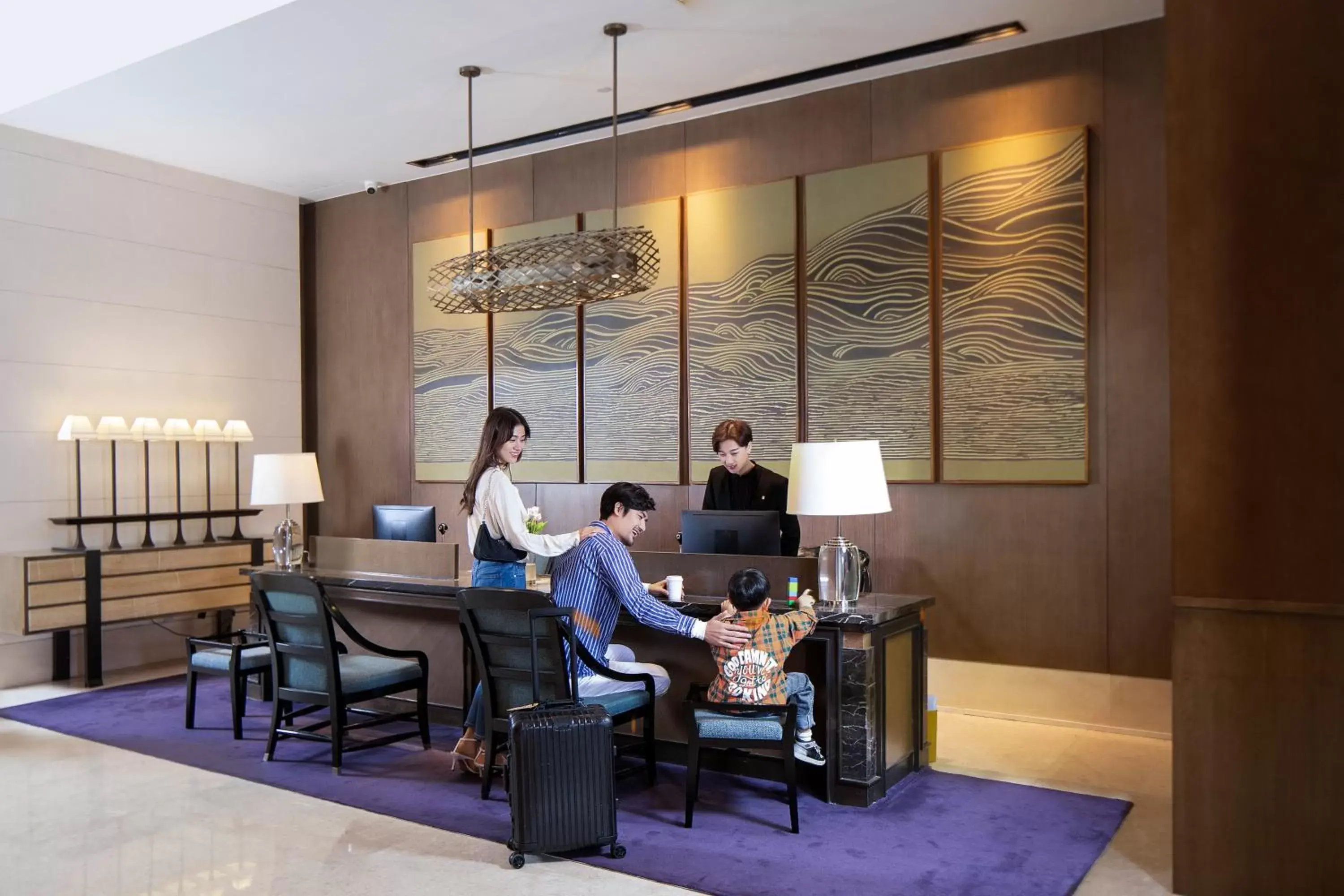 Lobby or reception in Pan Pacific Serviced Suites Ningbo Lobby or reception in Pan Pacific Serviced Suites Ningbo