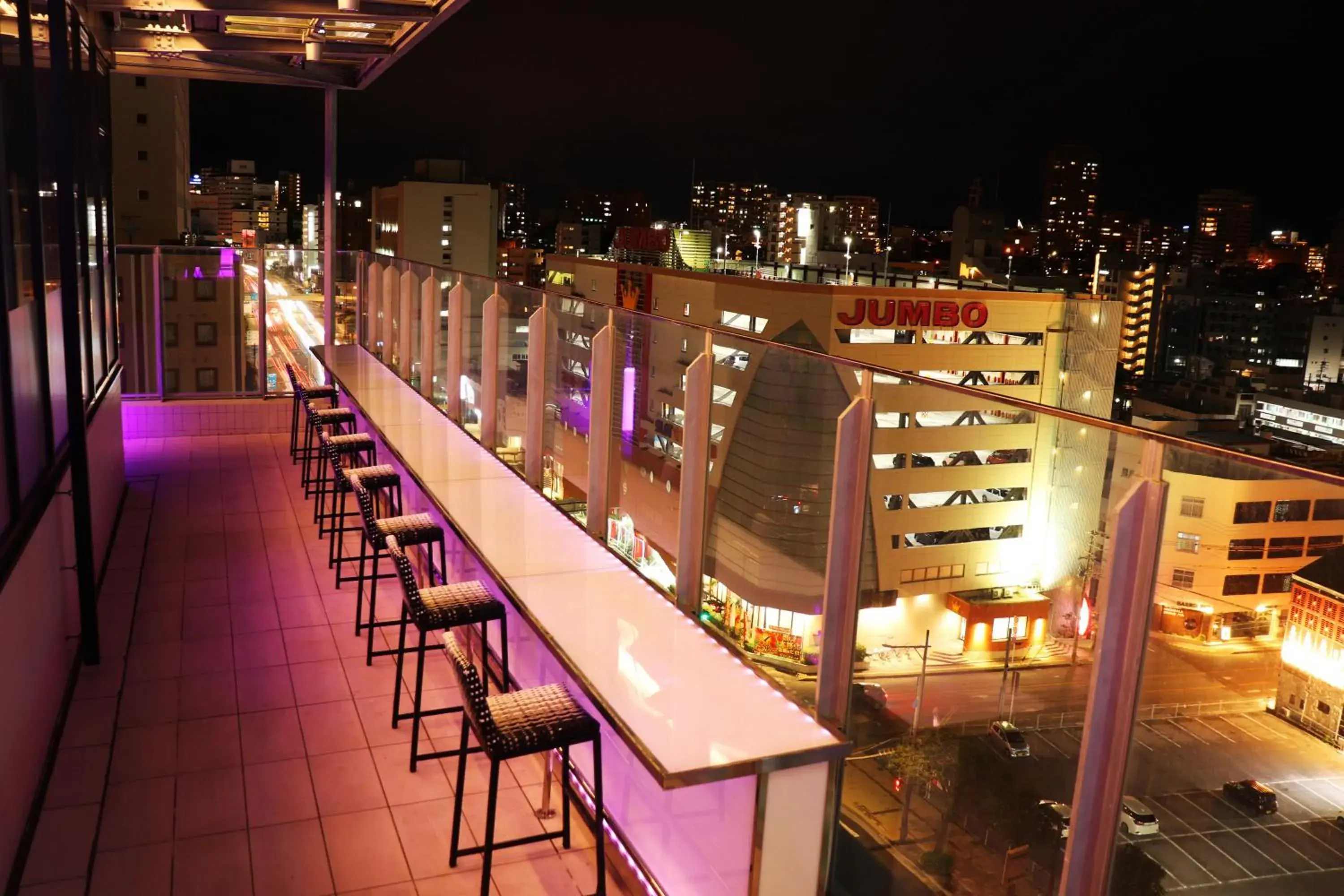 Lounge or bar, Balcony/Terrace in Hotel Aqua Citta Naha