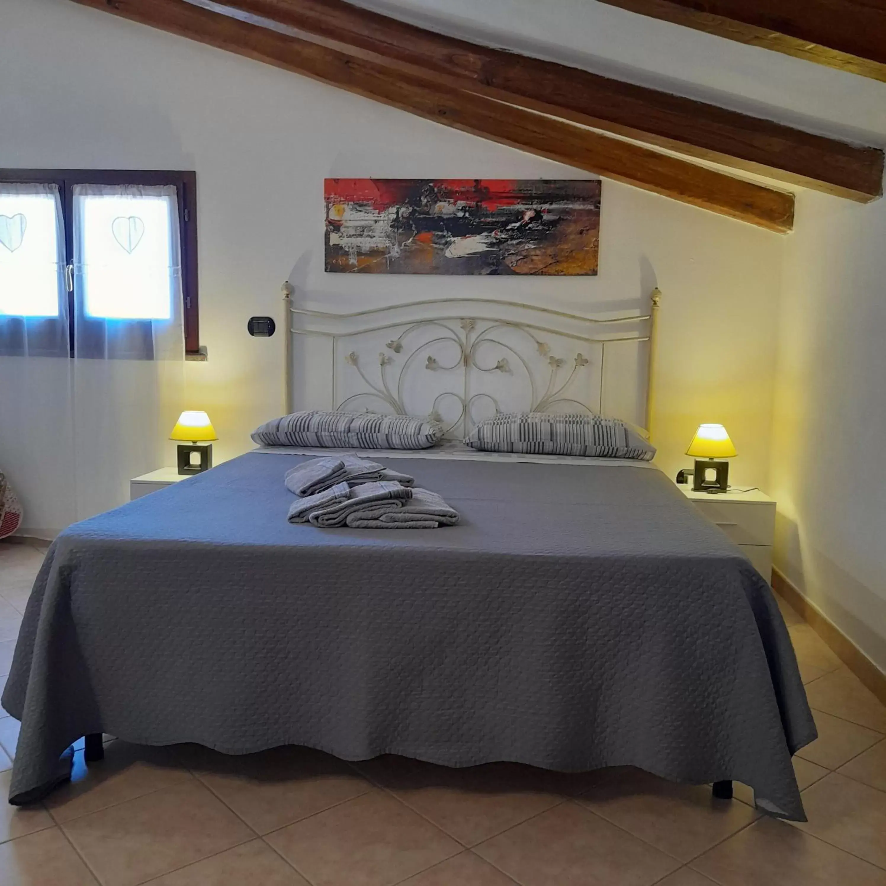 View (from property/room), Bed in La Fortezza casa vacanze & appartament