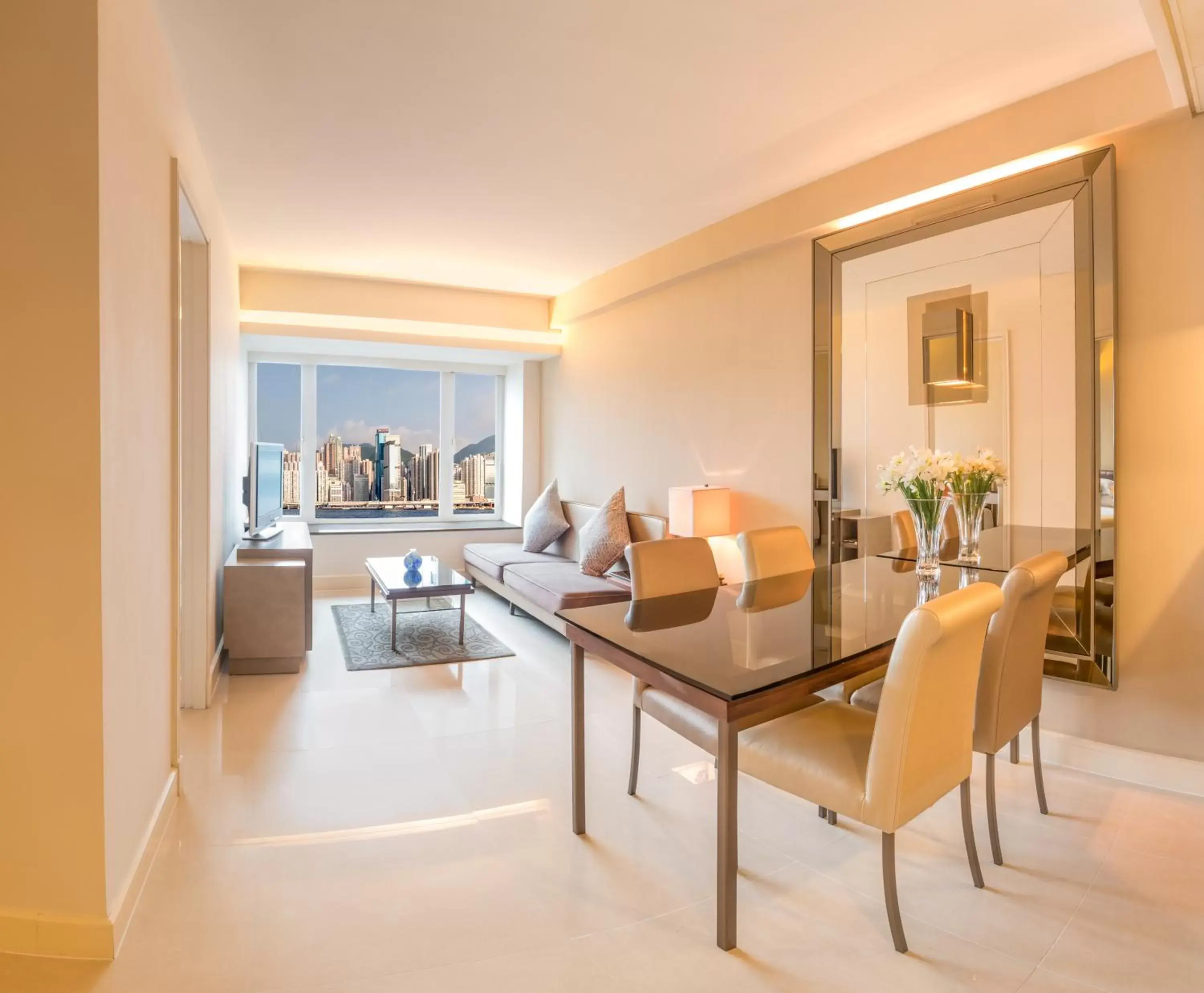 Living room, Seating Area in Kowloon Harbourfront Hotel