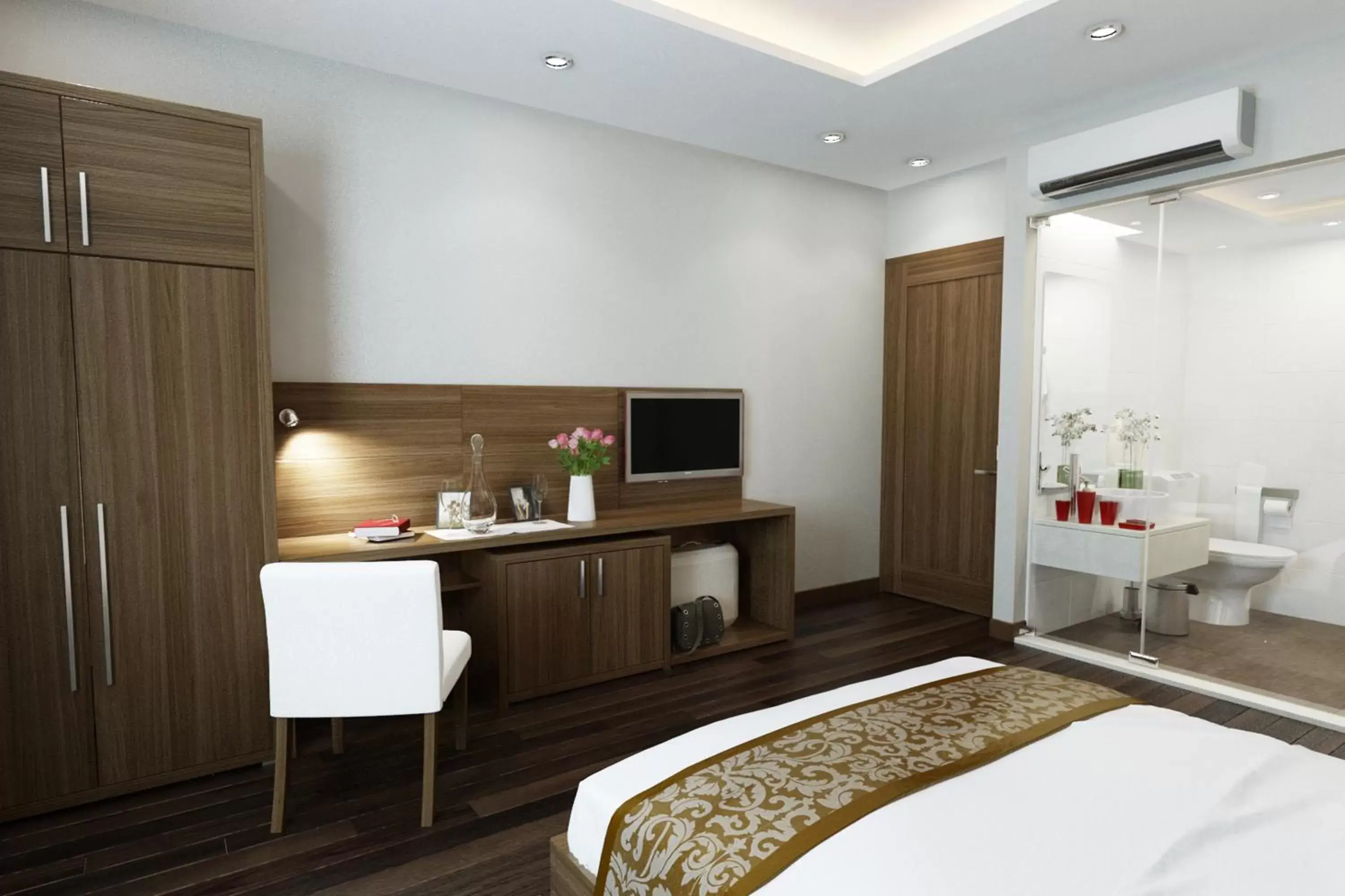 Bedroom, TV/Entertainment Center in Eco Luxury Hotel Hanoi