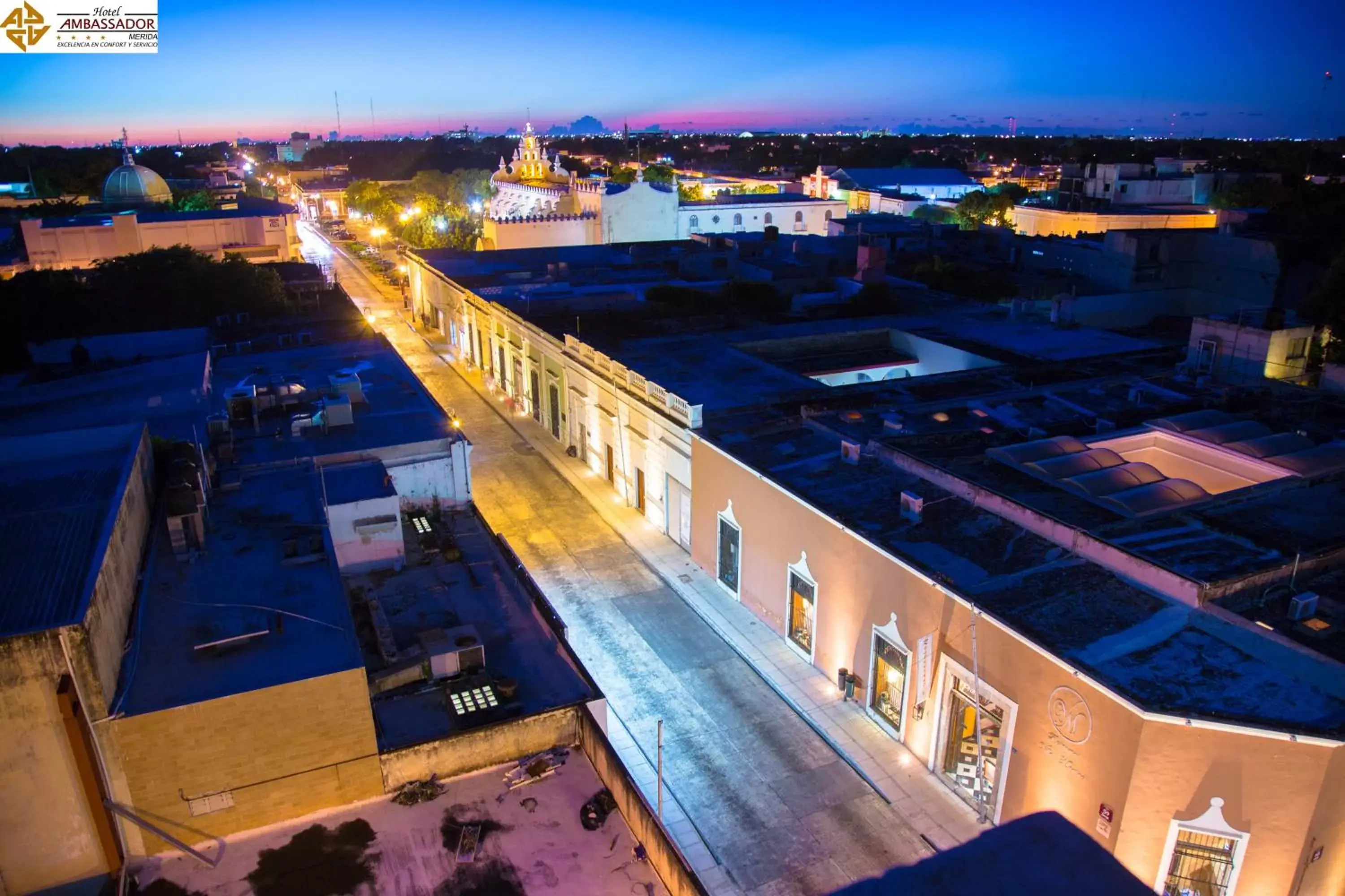 City view, Bird's-eye View in Hotel Ambassador Mérida