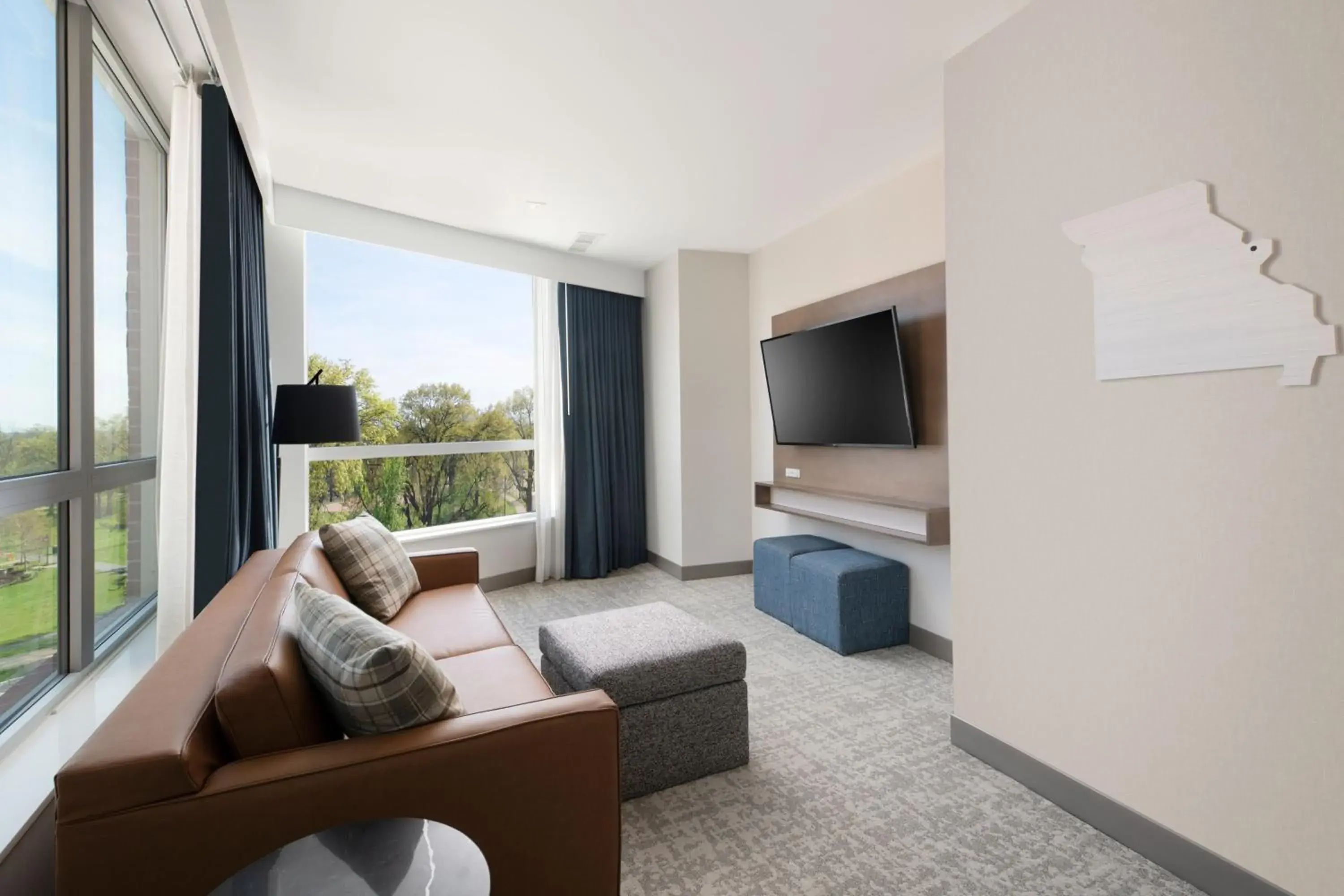 Living room, Seating Area in Residence Inn by Marriott St Louis Clayton