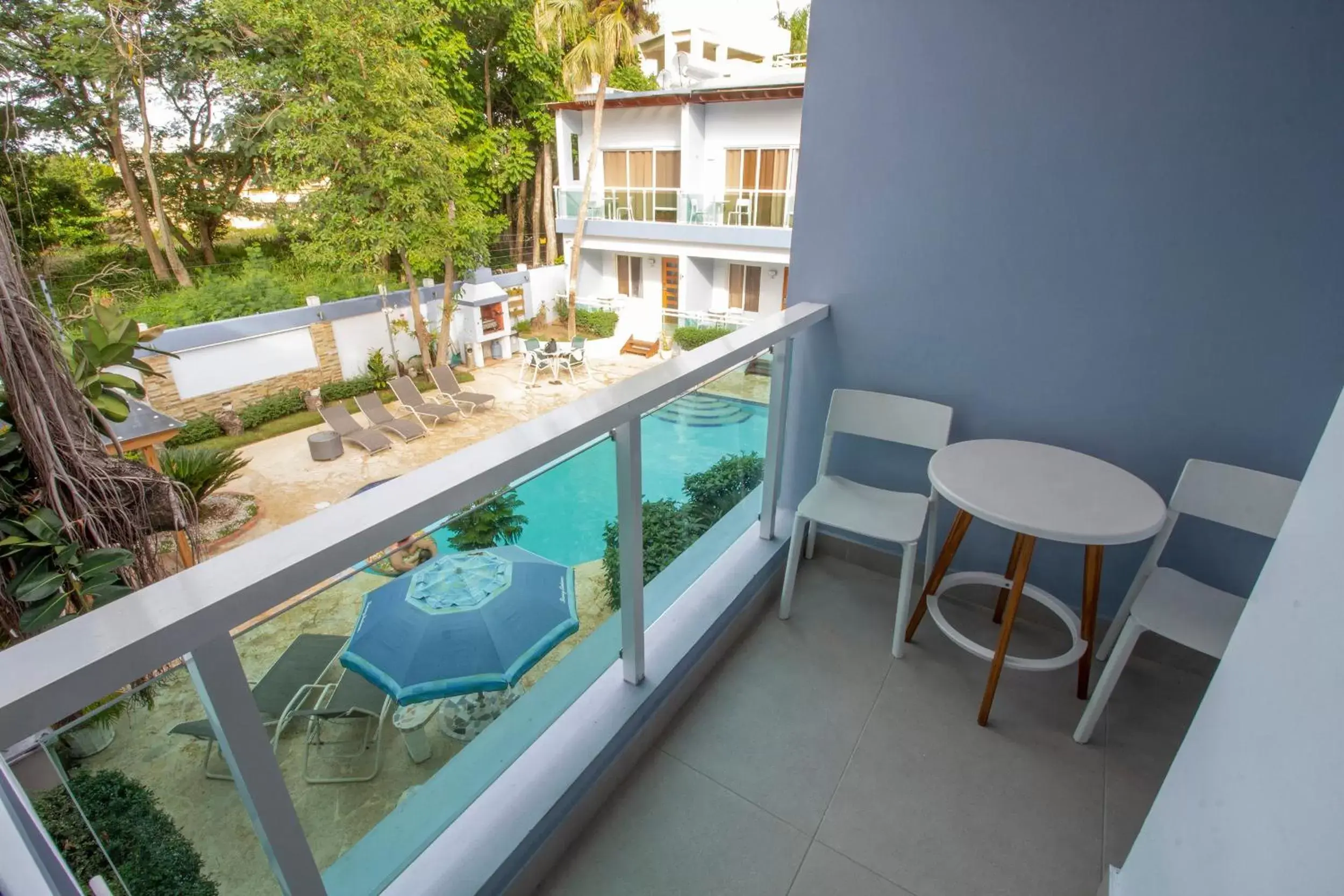Balcony/Terrace, Pool View in Hotel Casa Valeria