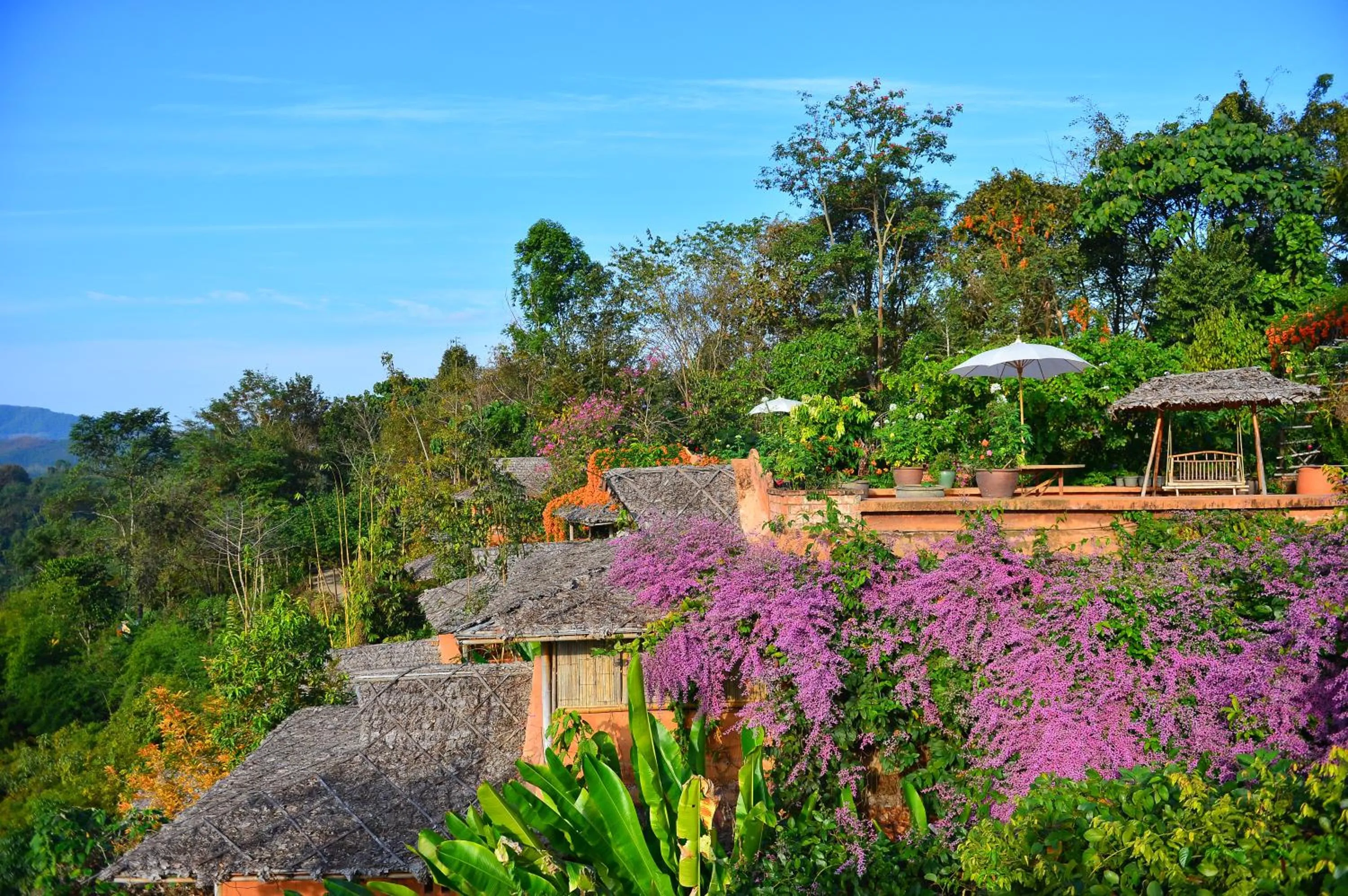 Bird's eye view in Phu Chaisai Chiang Rai Mountain Resort