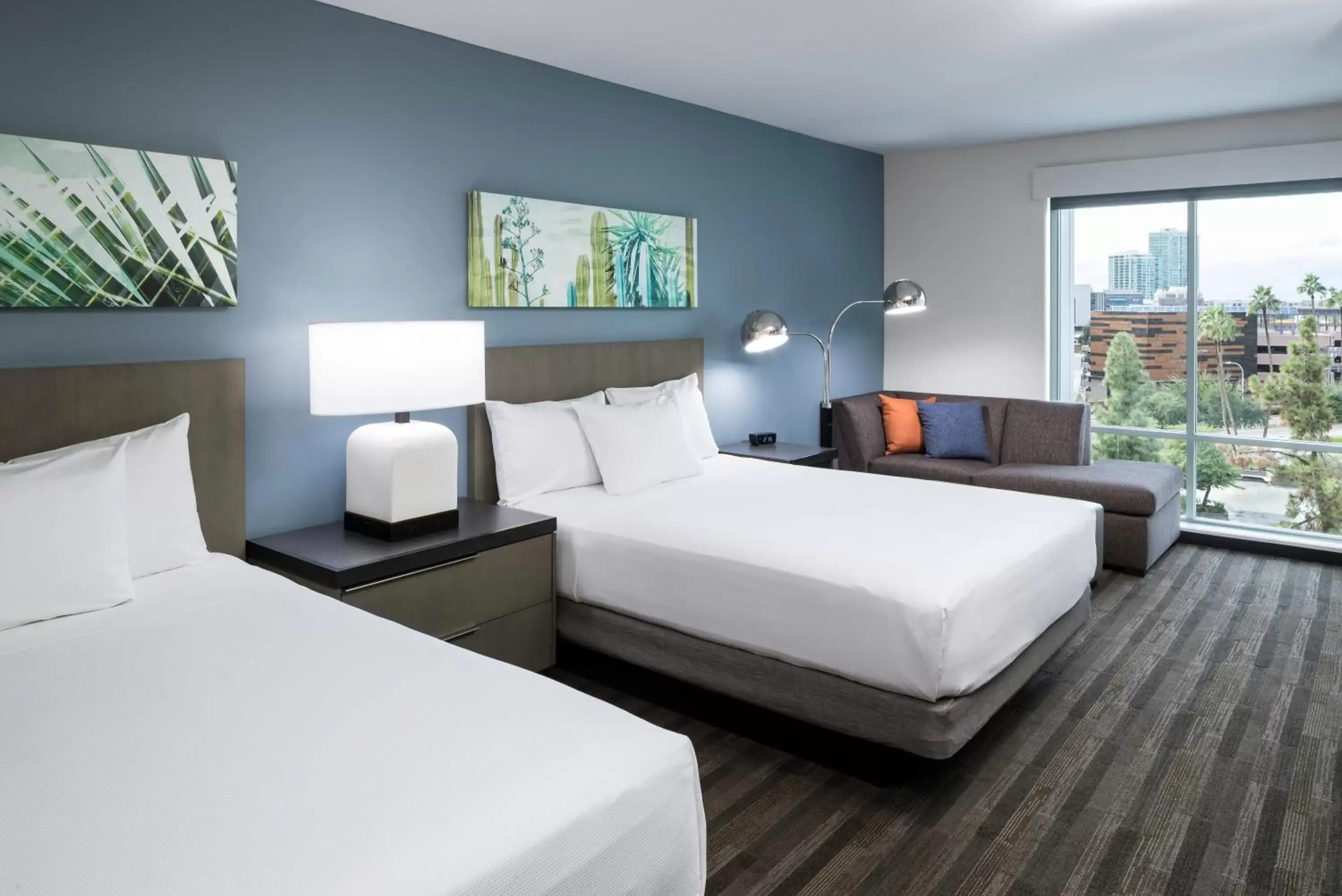 Den Guestroom with Two Queen Beds in Hyatt House Tempe Phoenix University Den Guestroom with Two Queen Beds in Hyatt House Tempe Phoenix University