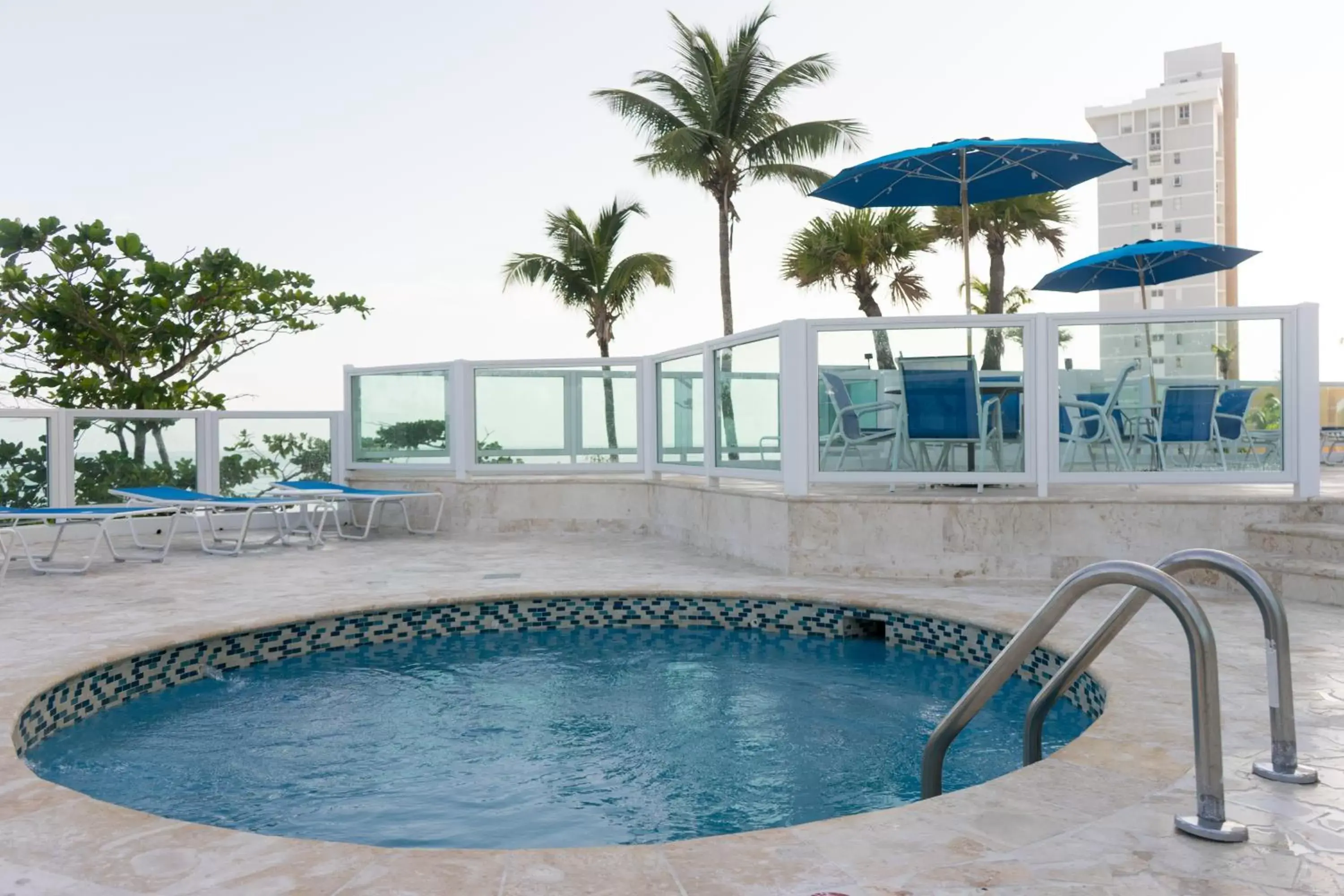 Hot Tub, Swimming Pool in OCEAN VIEW DELUXE SUITE: PVT. BEACH & POOL