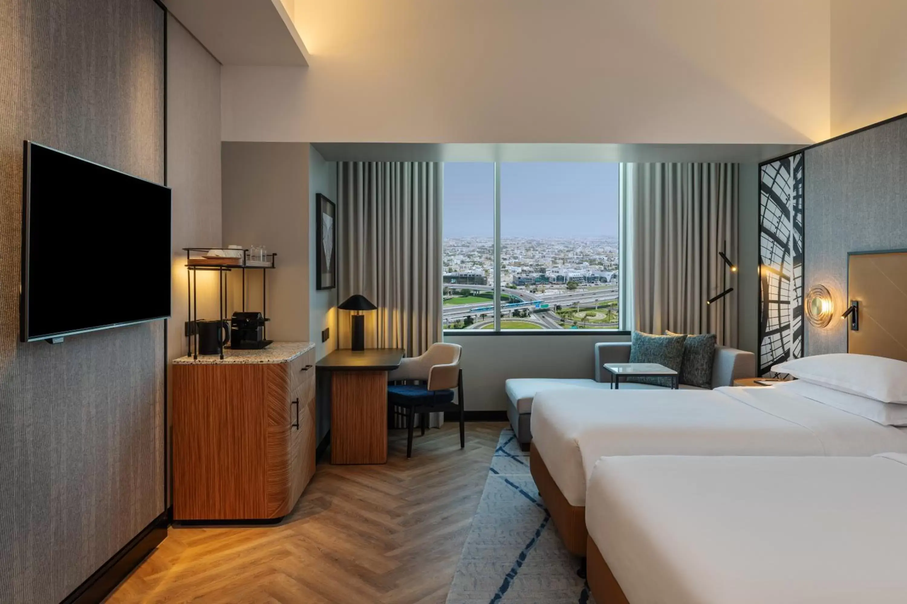 Bed in Sheraton Mall of the Emirates Hotel, Dubai