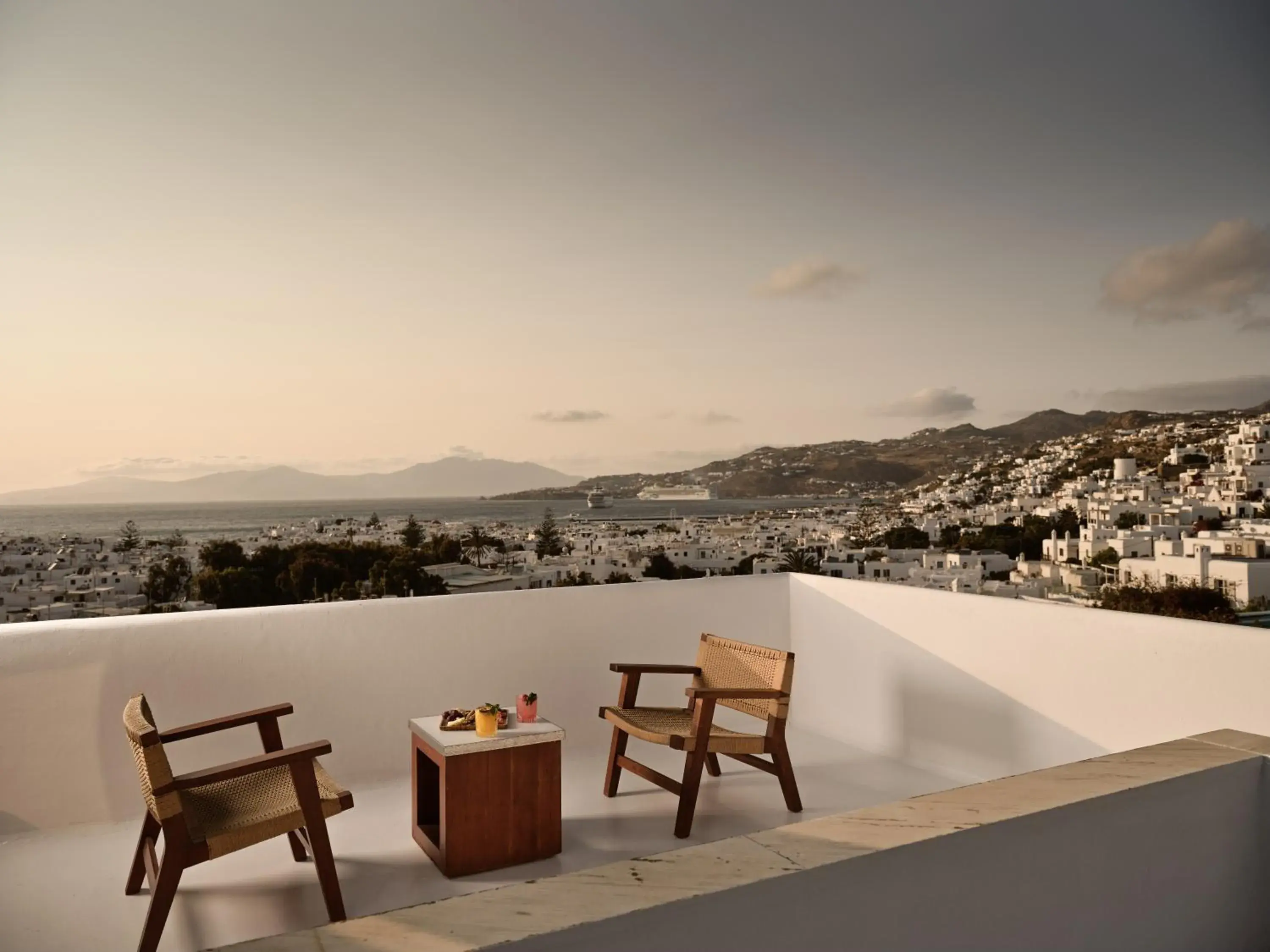 Nearby landmark, Balcony/Terrace in Belvedere Mykonos - Main Hotel