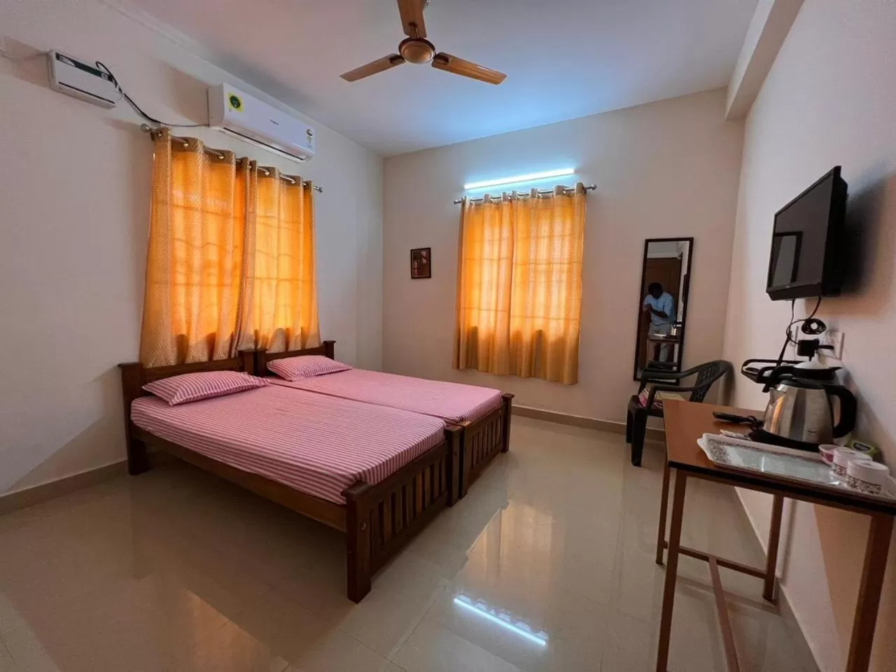 Bedroom in Shantham Service Apartments