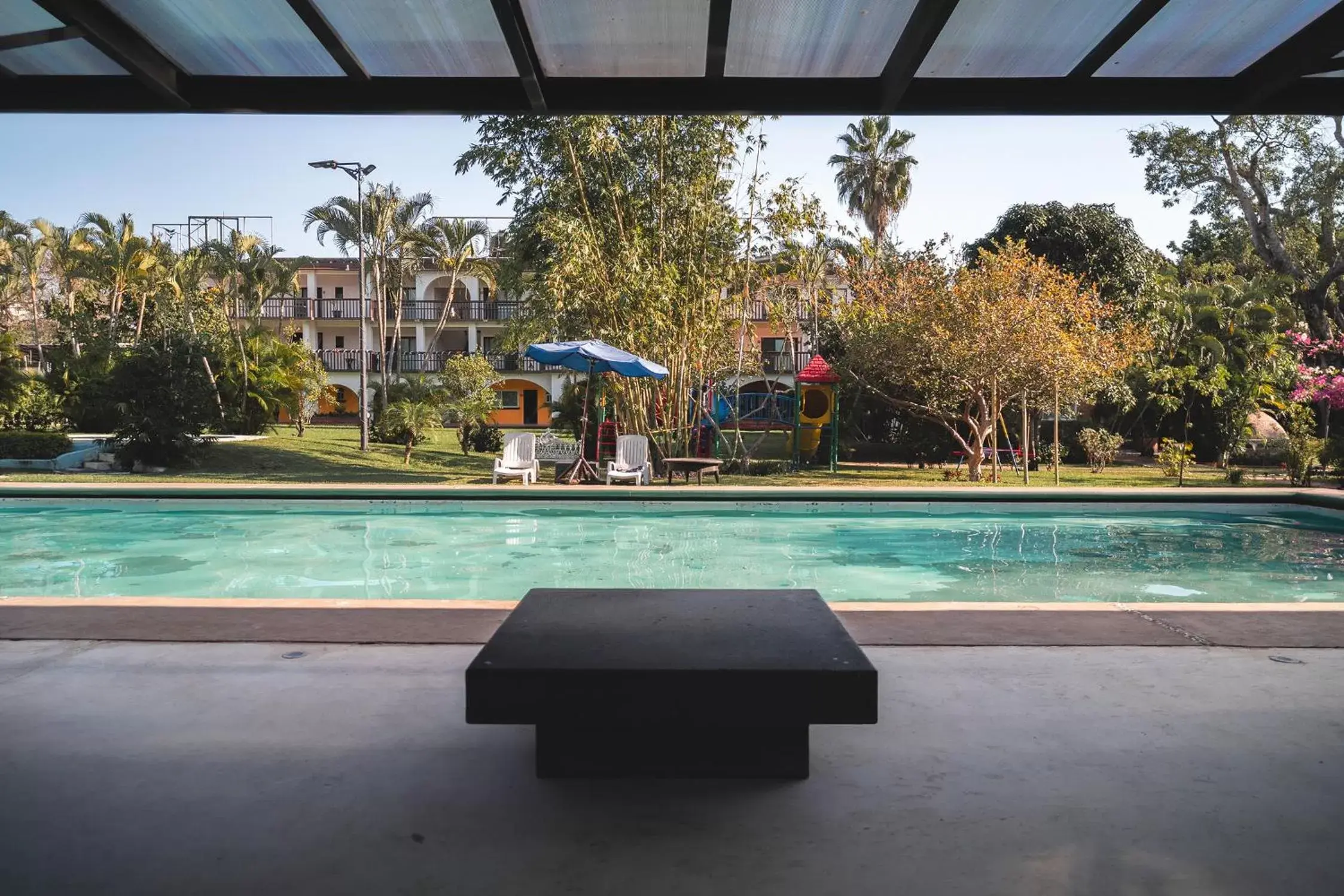 Garden view, Swimming Pool in Hotel Quinta Moctezuma