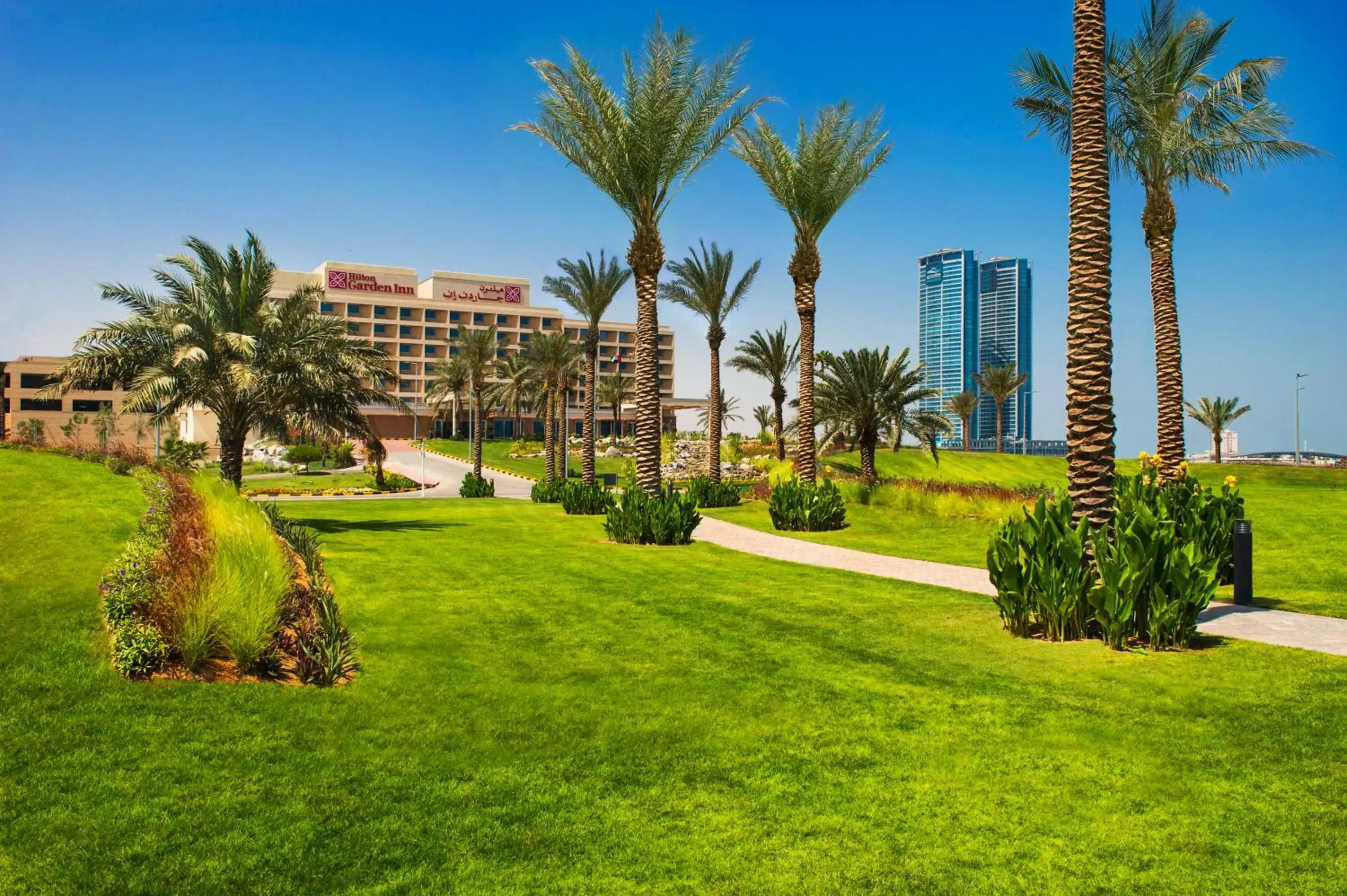 Garden, Property Building in Hilton Garden Inn Ras Al Khaimah