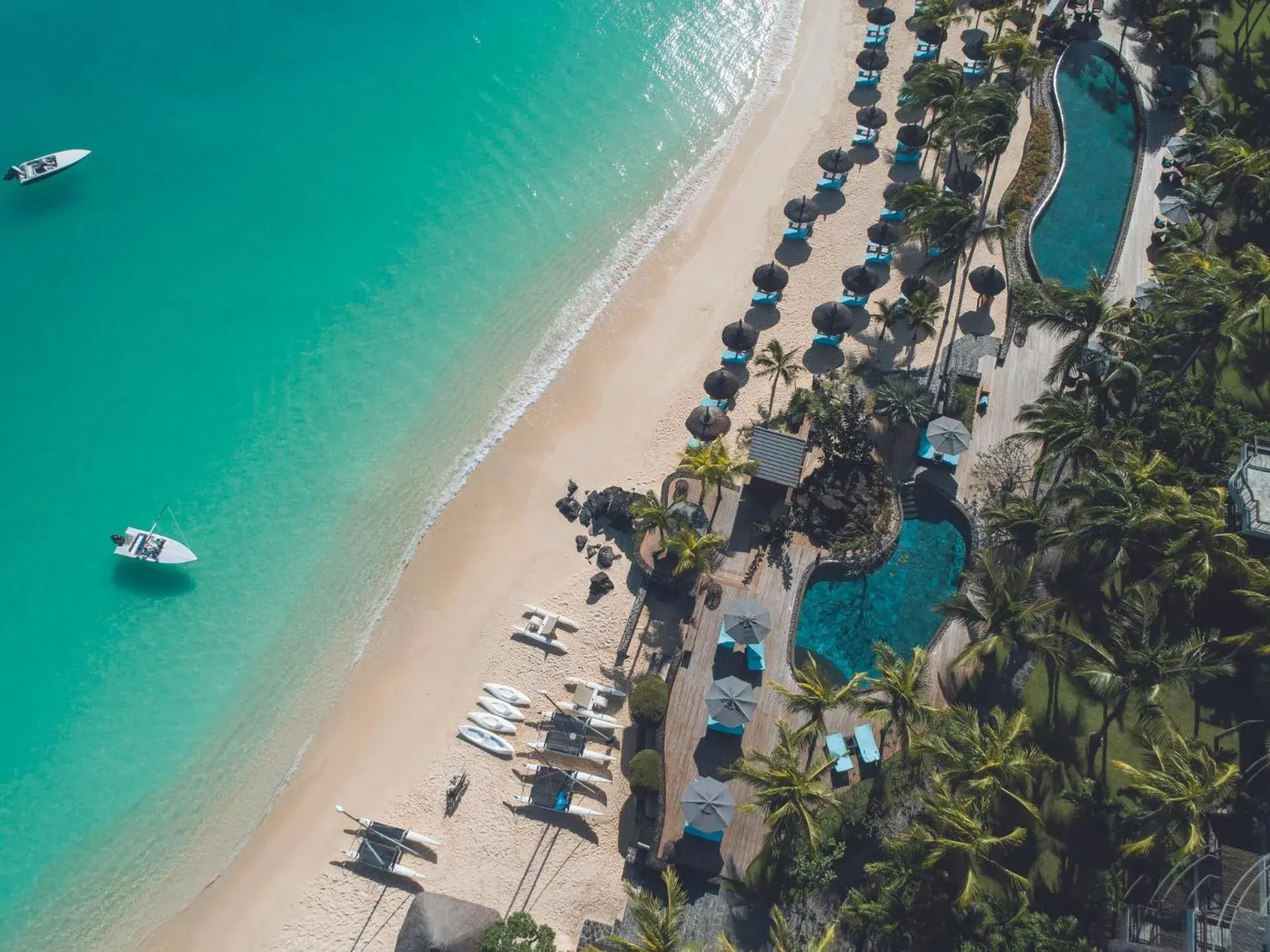 Beach, Bird's-eye View in Royal Palm Beachcomber Luxury