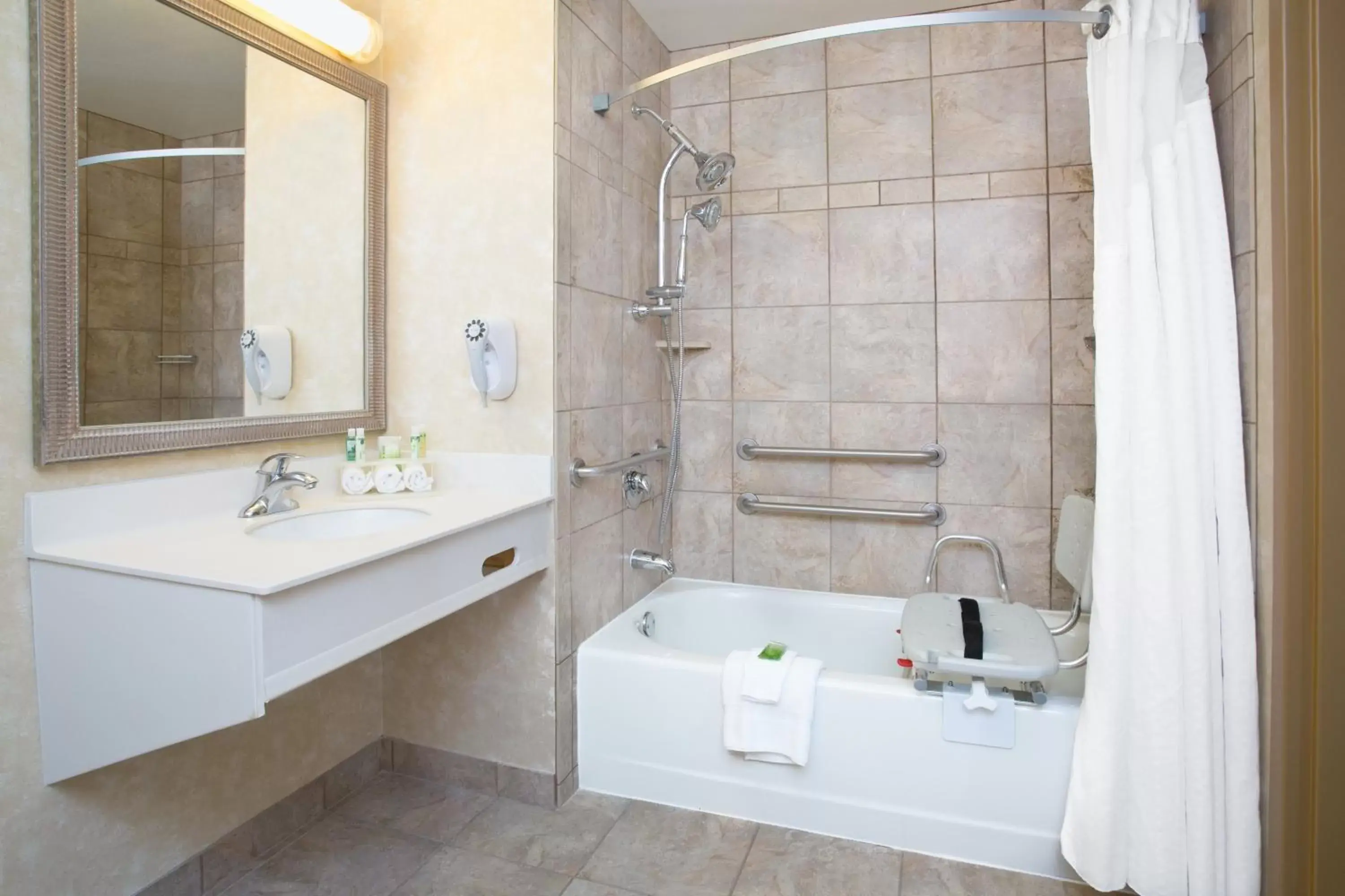 Photo of the whole room, Bathroom in Holiday Inn Express Hotel & Suites Minot South, an IHG Hotel