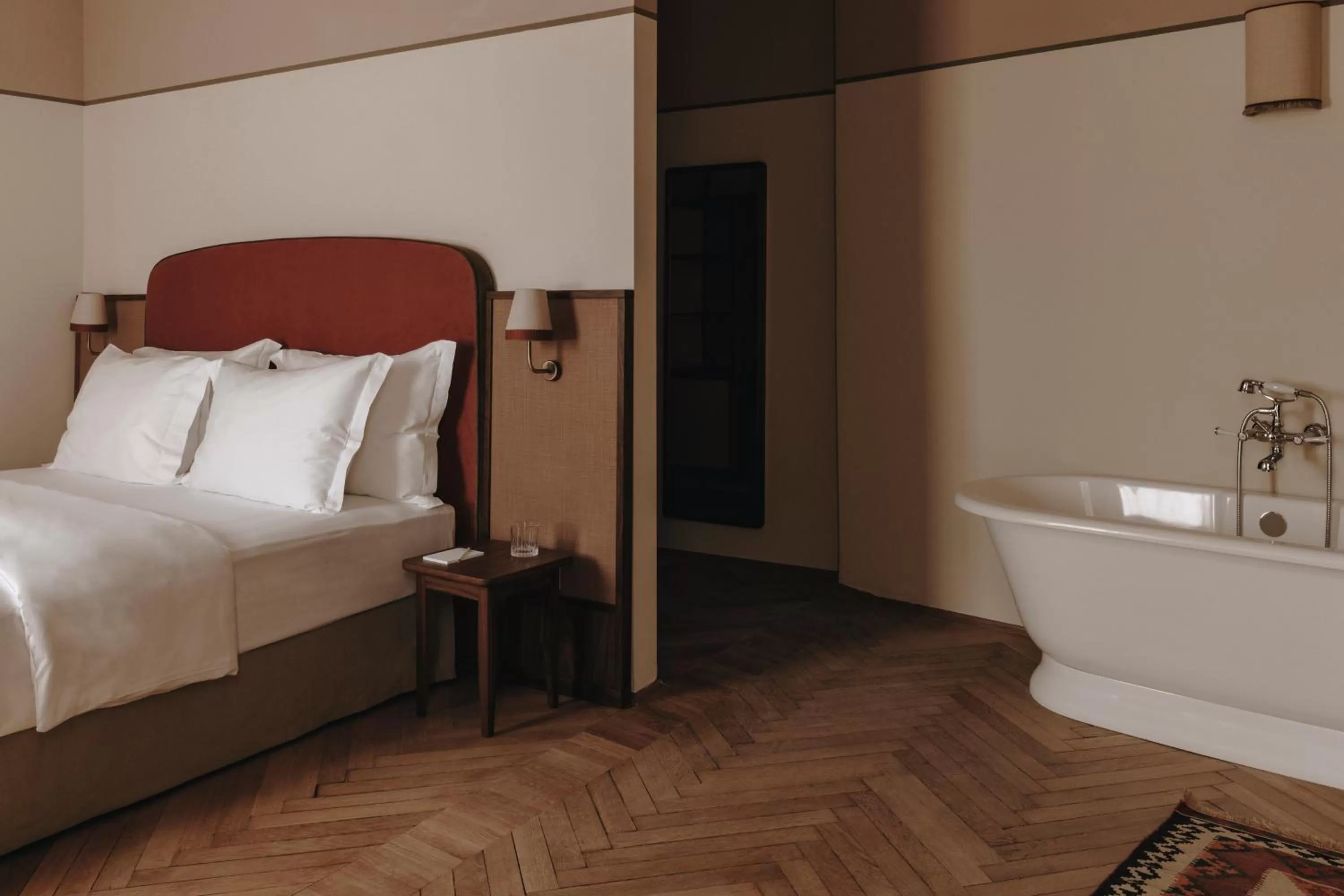 Bedroom, Bed in Parkhotel Mondschein, a Member of Design Hotels
