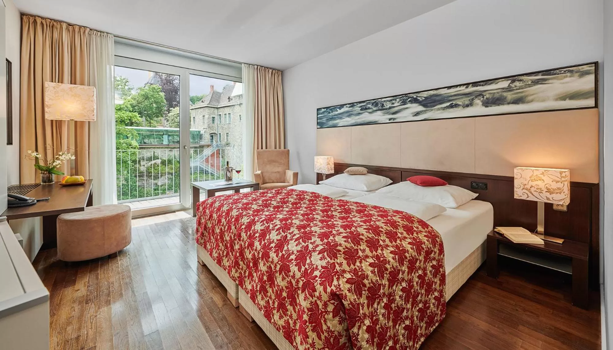 Bed in Das Schloss an der Eisenstrasse