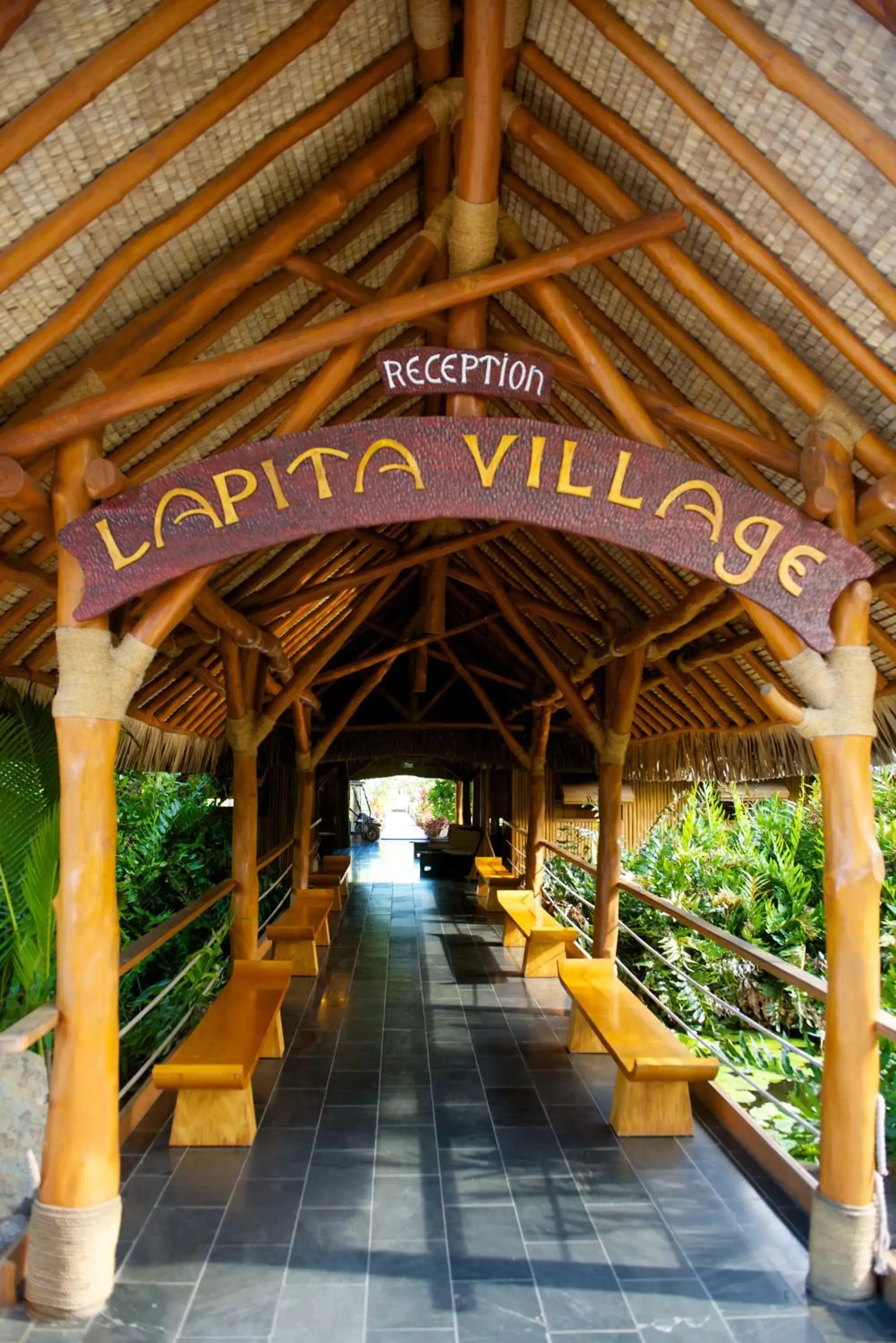Facade/entrance in Maitai Lapita Village Huahine