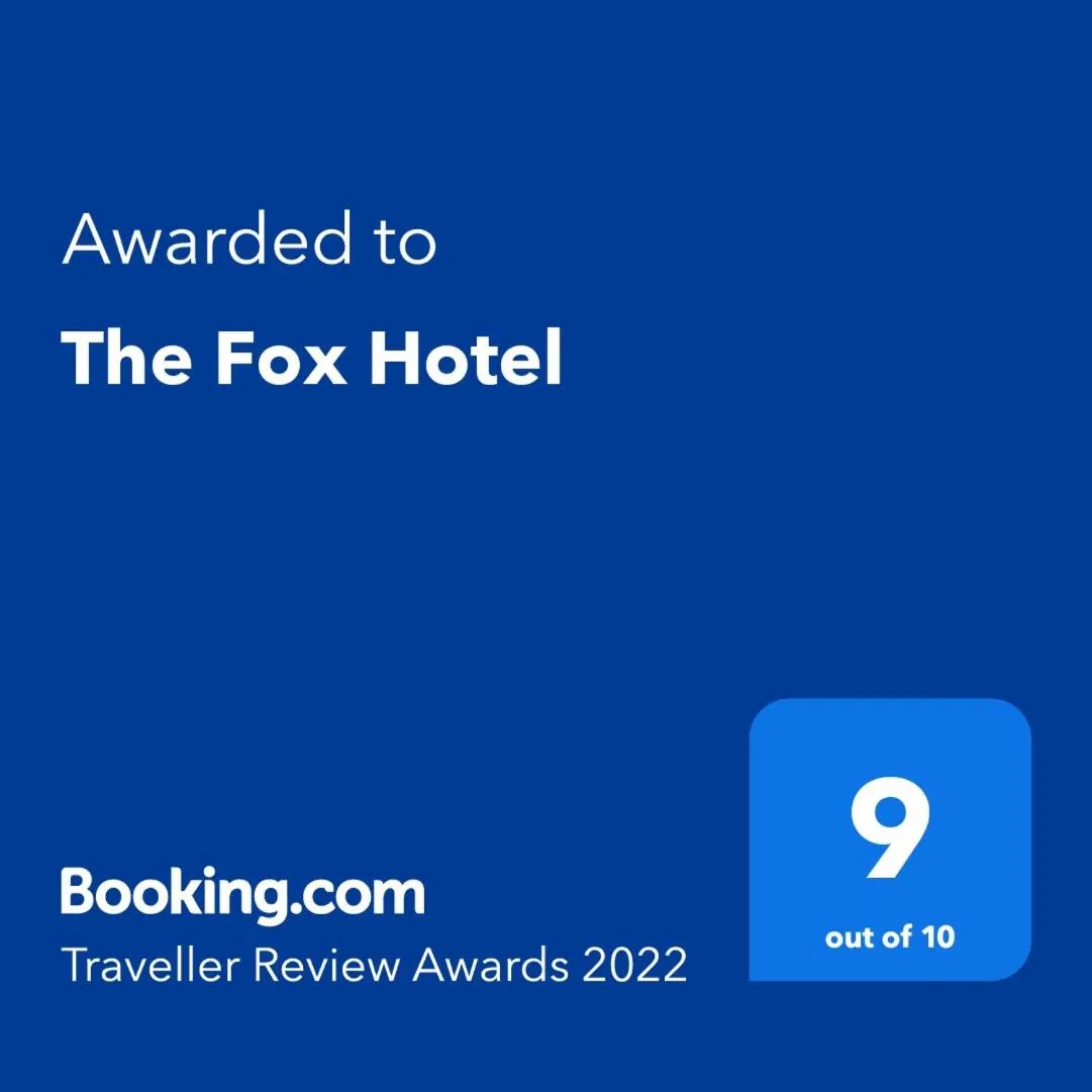 Certificate/Award in The Fox Hotel