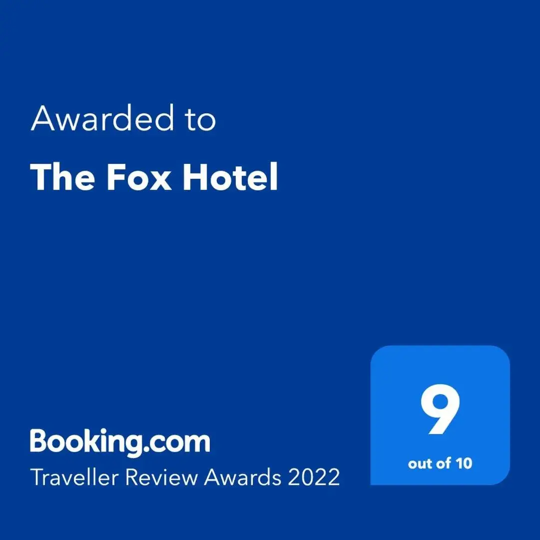 Certificate/Award, Logo/Certificate/Sign/Award in The Fox Hotel