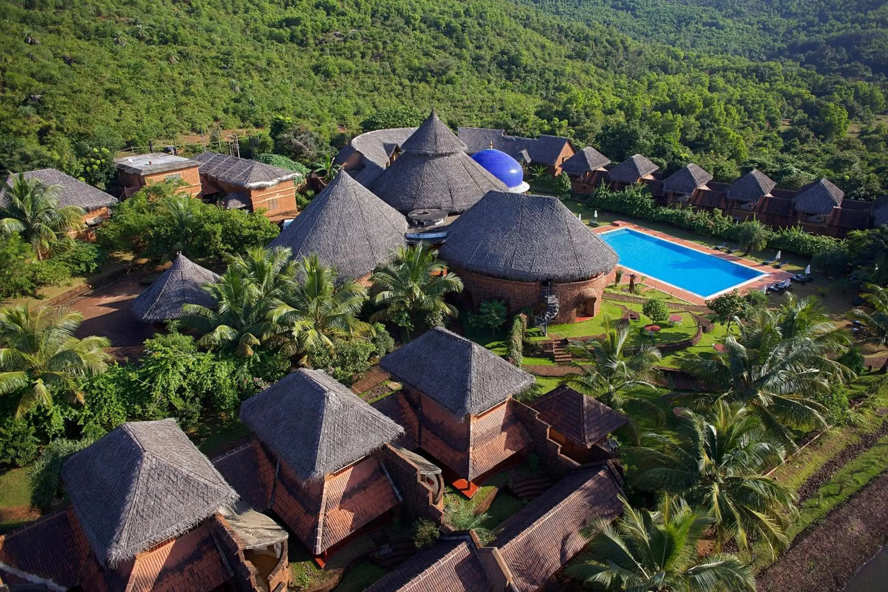 Bird's eye view, Bird's-eye View in SwaSwara Gokarna - CGH Earth