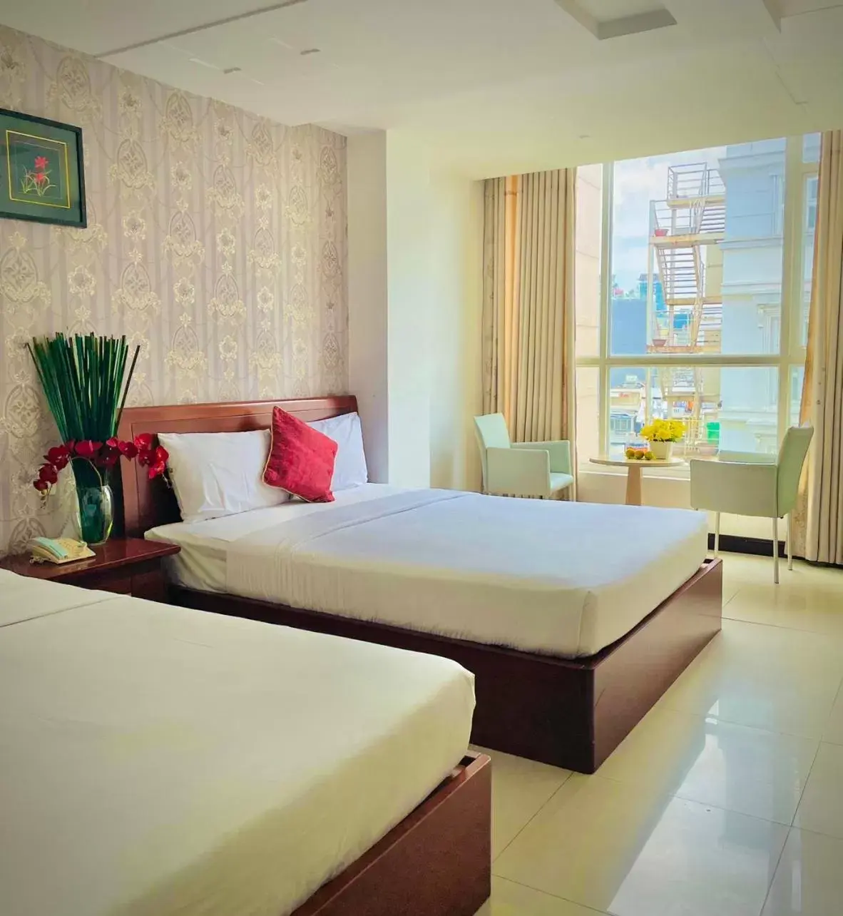 Bedroom, Bed in Gold hotel, Saigon Bedroom, Bed in Gold hotel, Saigon