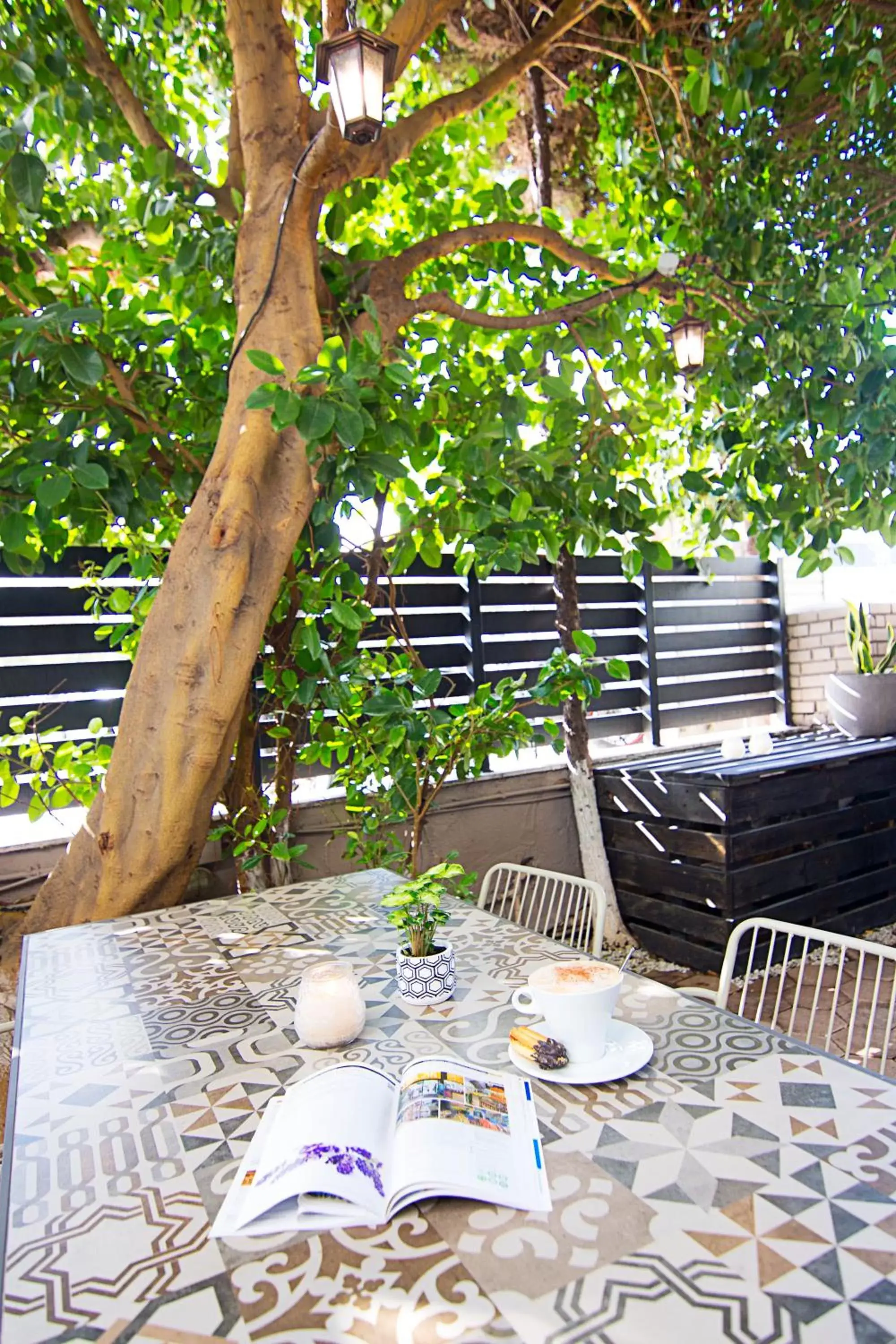 Patio, Restaurant/Places to Eat in Galaxy Hotel