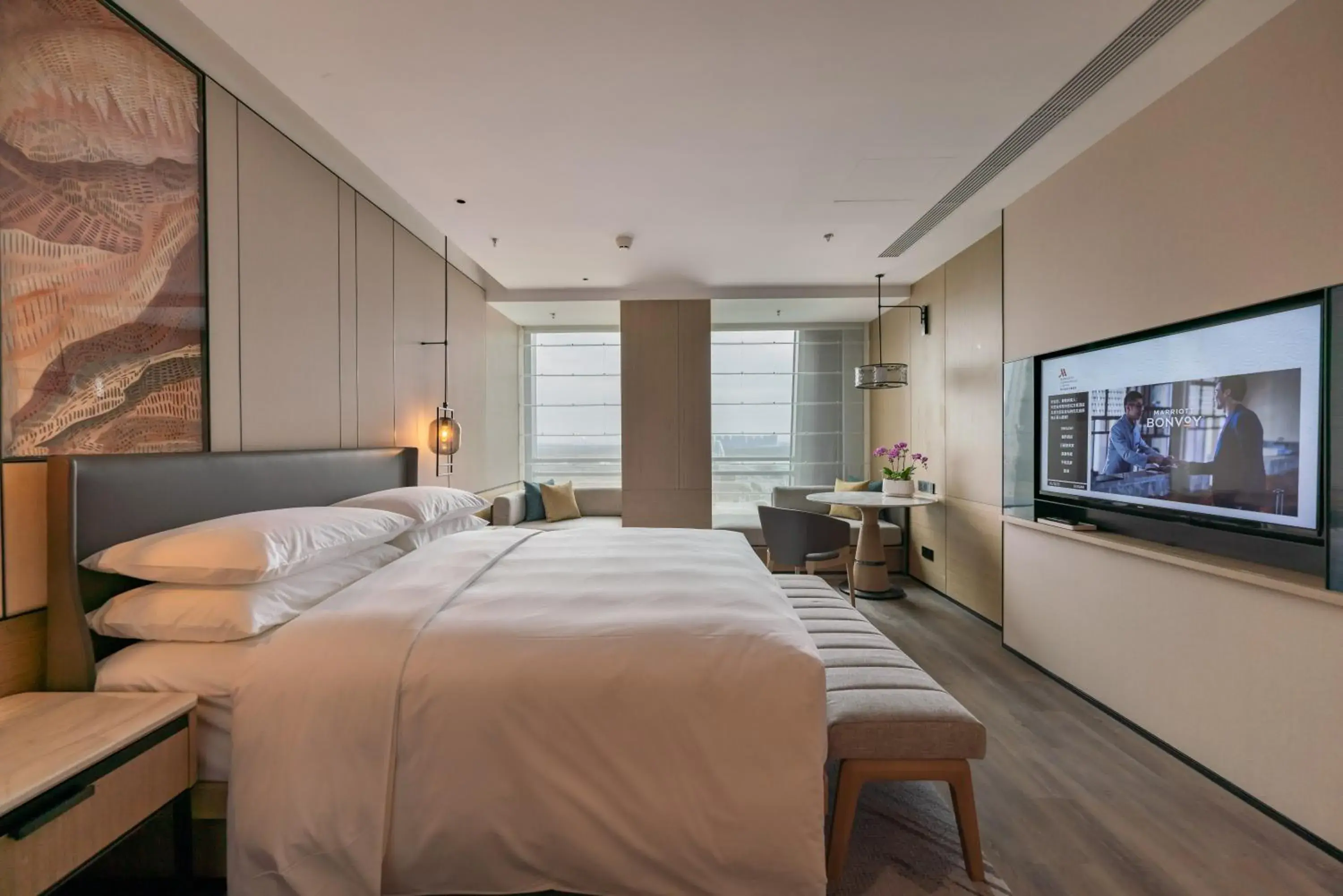 Bedroom in Changzhou Marriott Hotel Jintan