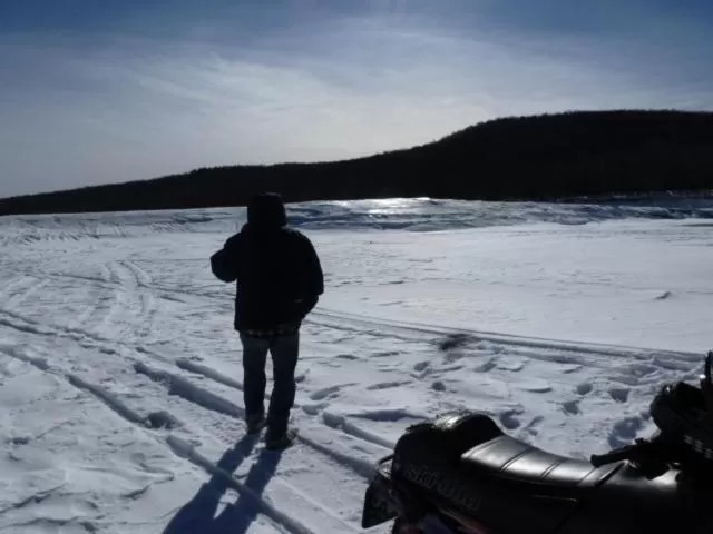 Winter, Beach in Viking Motel
