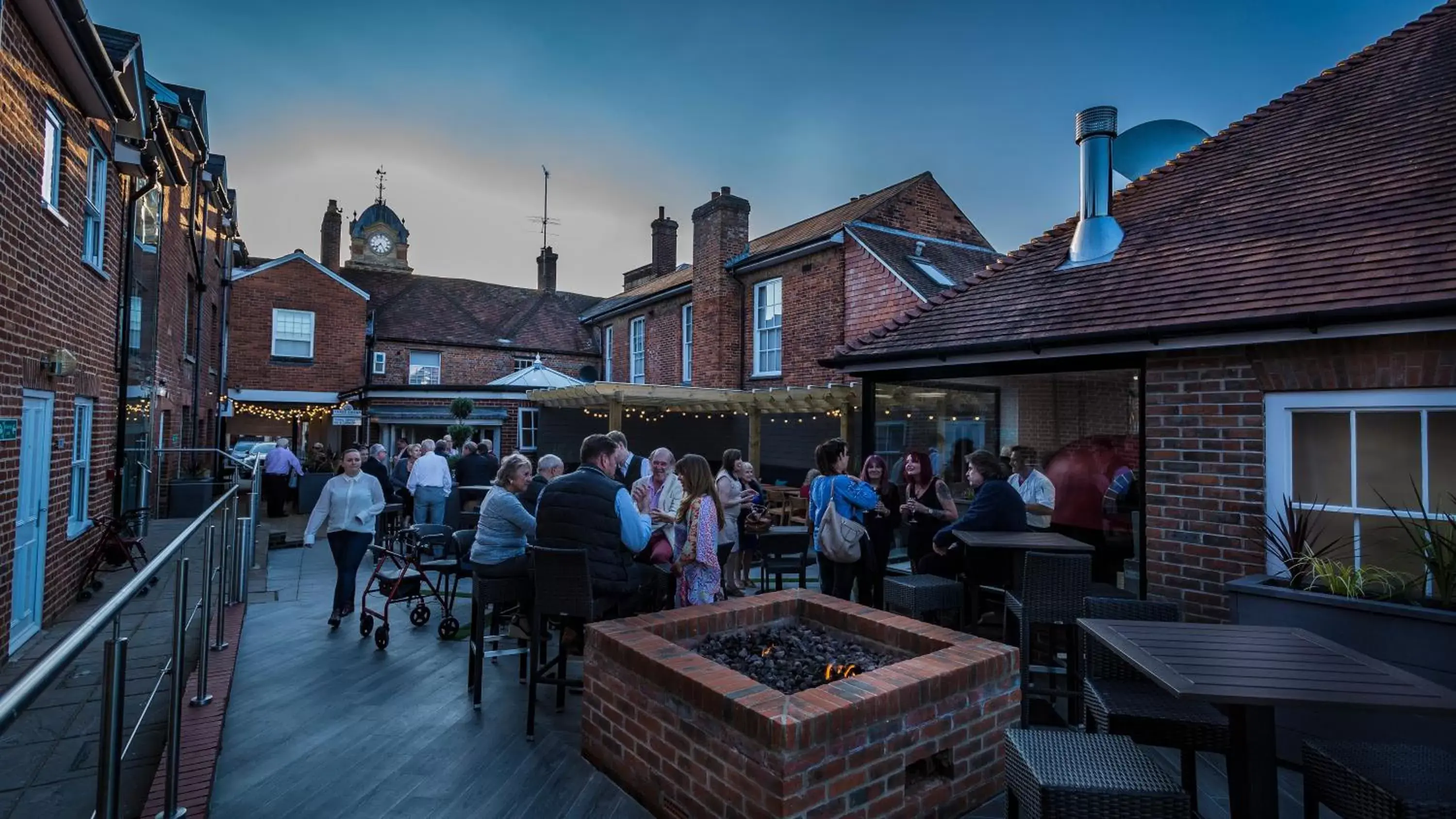 Balcony/Terrace, Restaurant/Places to Eat in The Three Swans Hotel, Hungerford, Berkshire