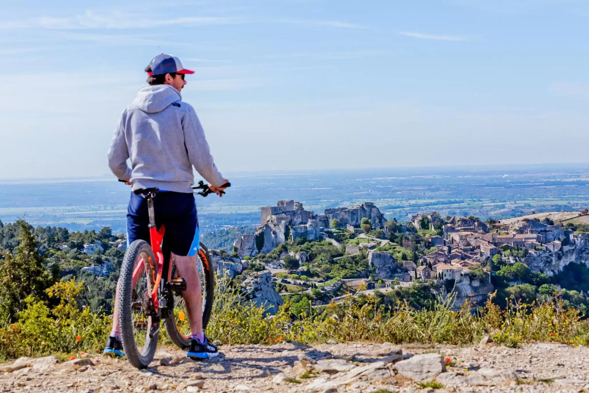 People, Biking in Le Vallon de Valrugues & Spa