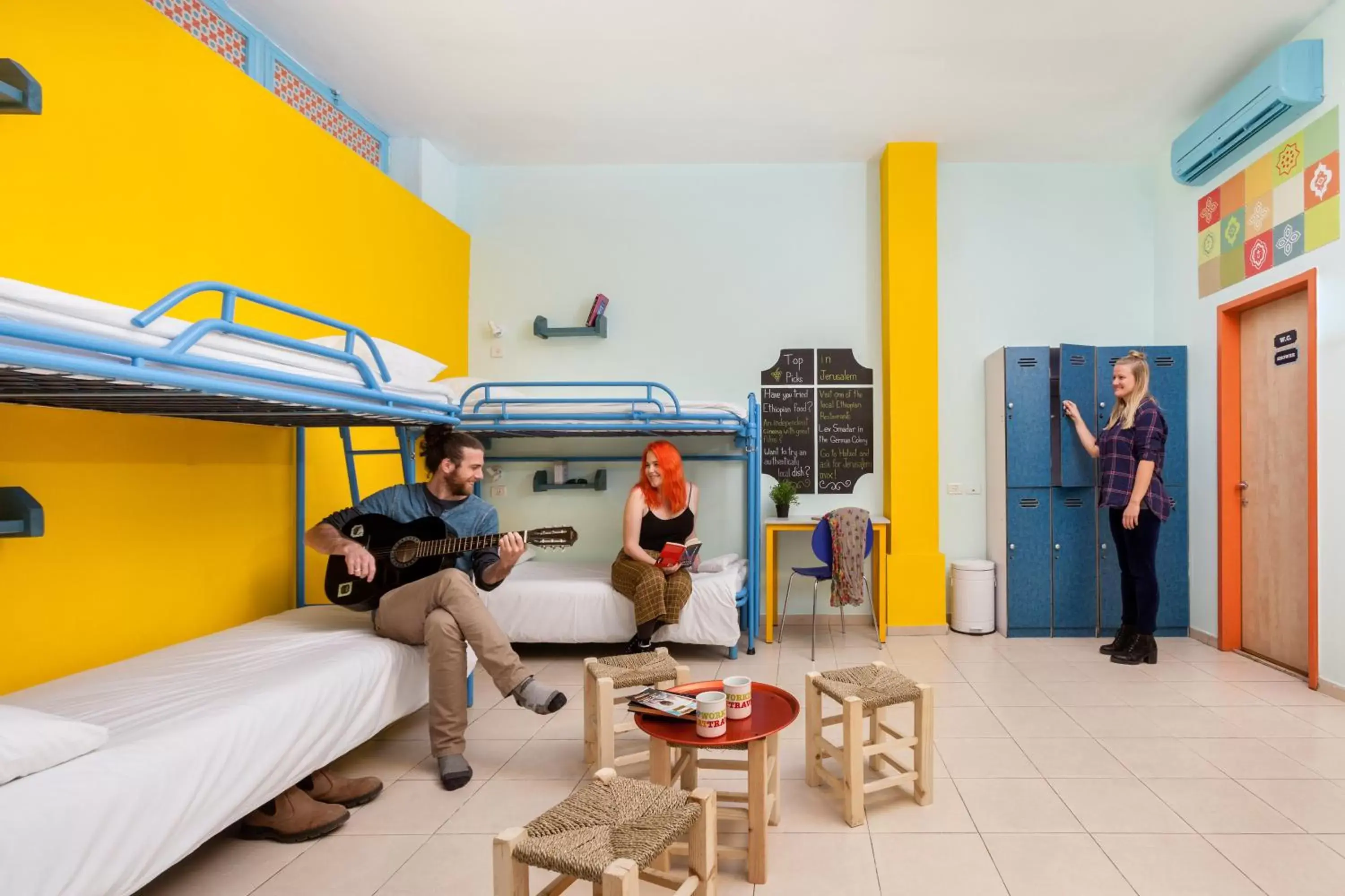 People in Abraham Hostel Jerusalem