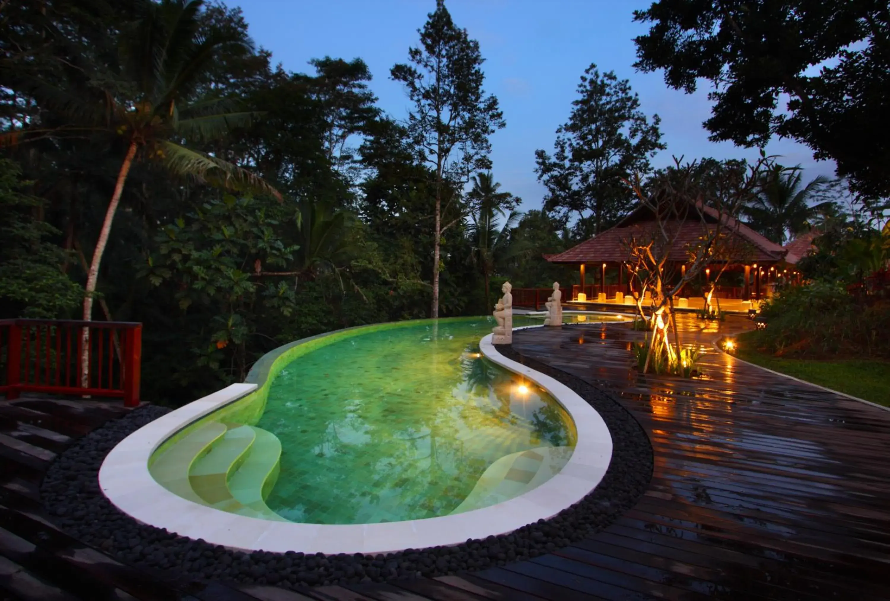 Night, Swimming Pool in BeingSattvaa Luxury Ubud - CHSE Certified