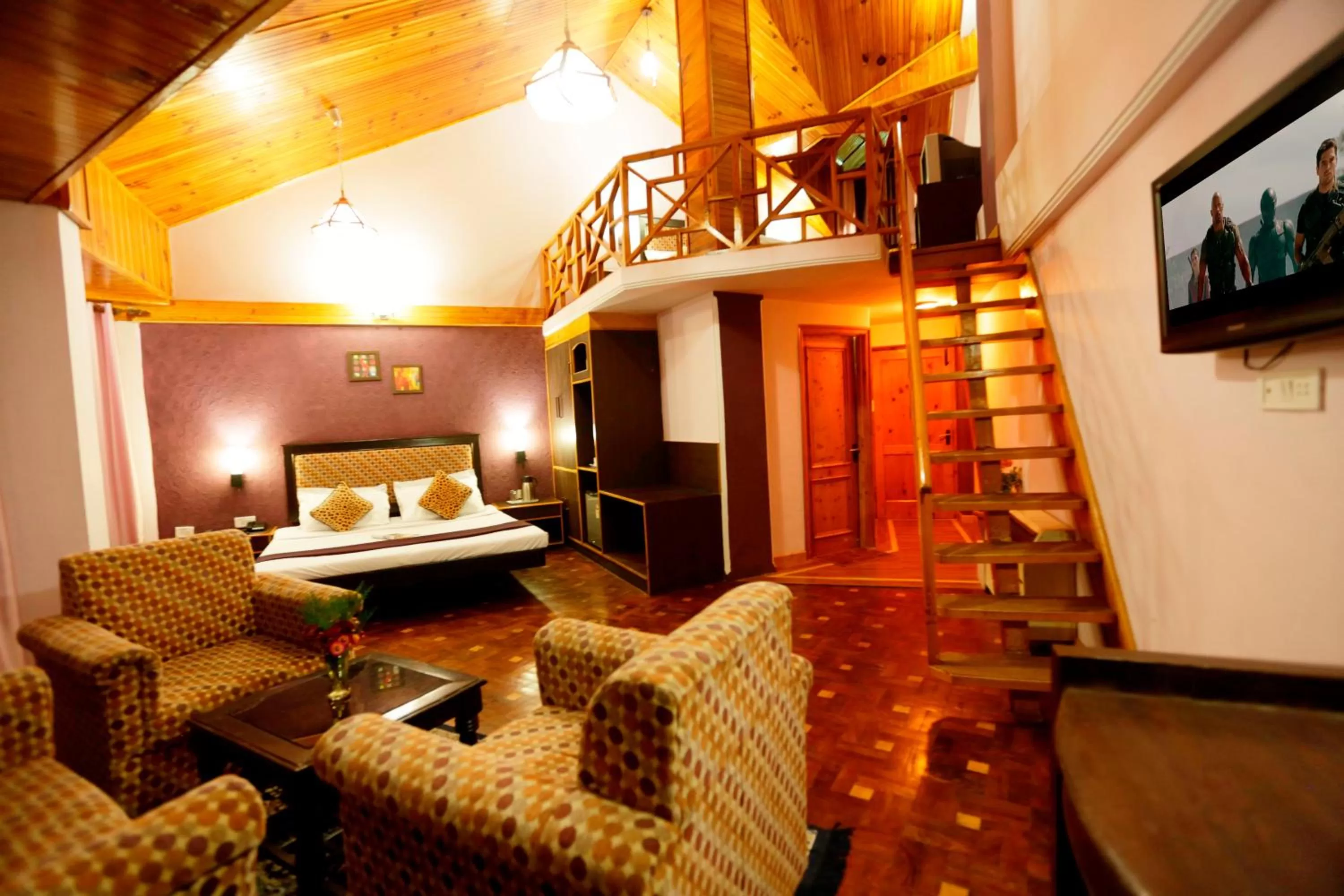 Seating Area in Snow Valley Resorts & Spa Manali