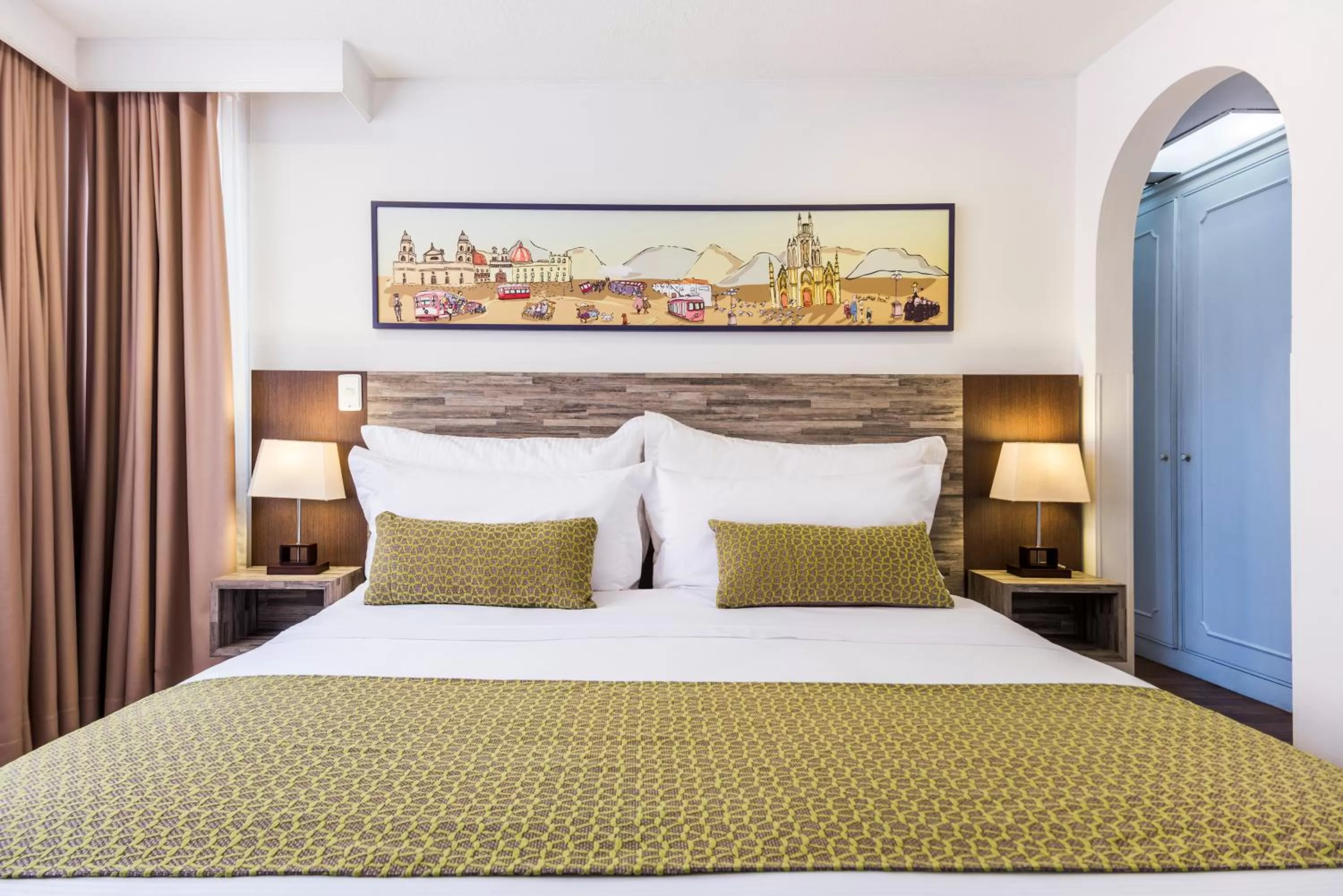 Bed in Hotel Vilar América