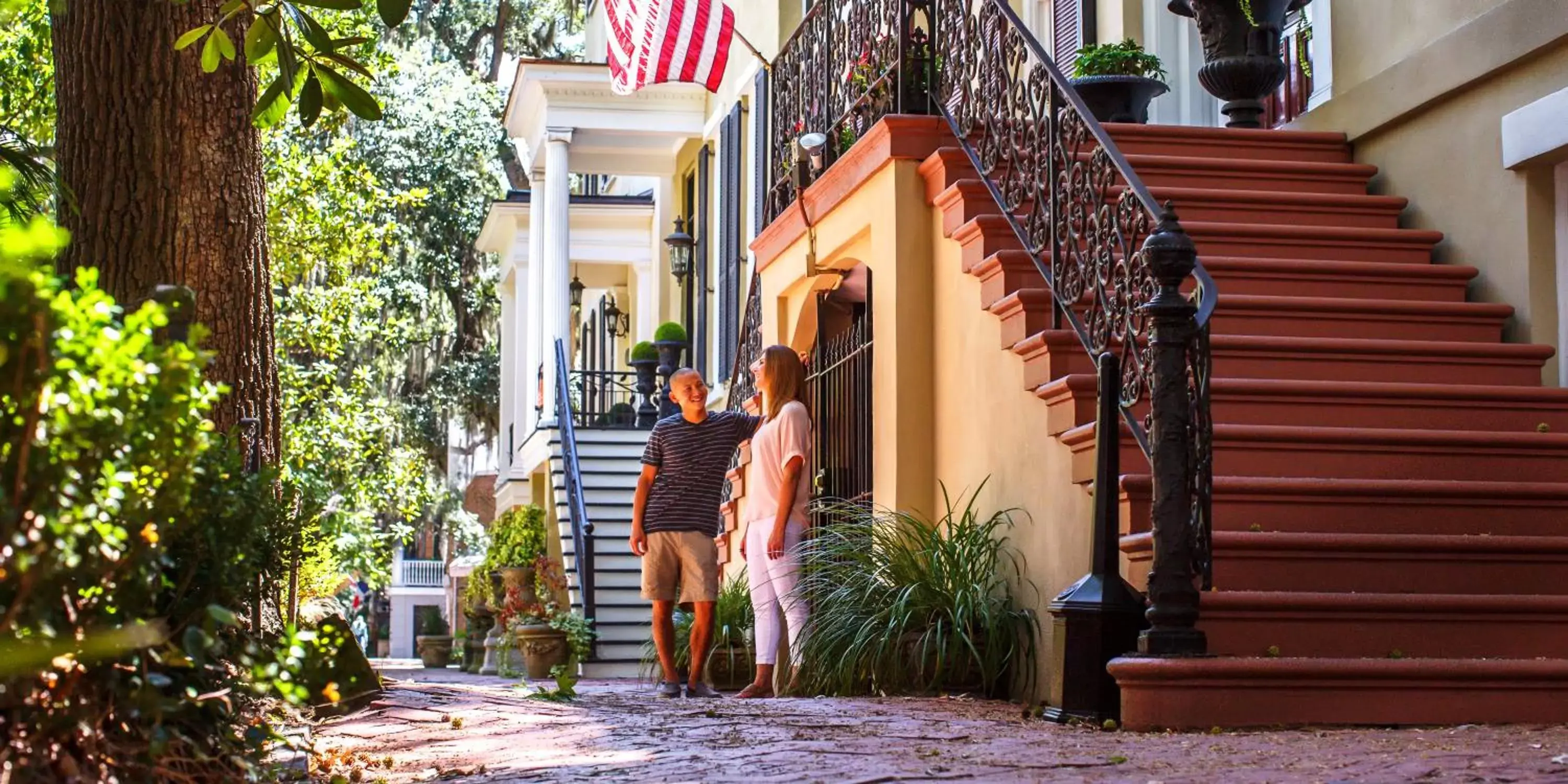 Facade/entrance, Patio/Outdoor Area in Eliza Thompson House, Historic Inns of Savannah Collection