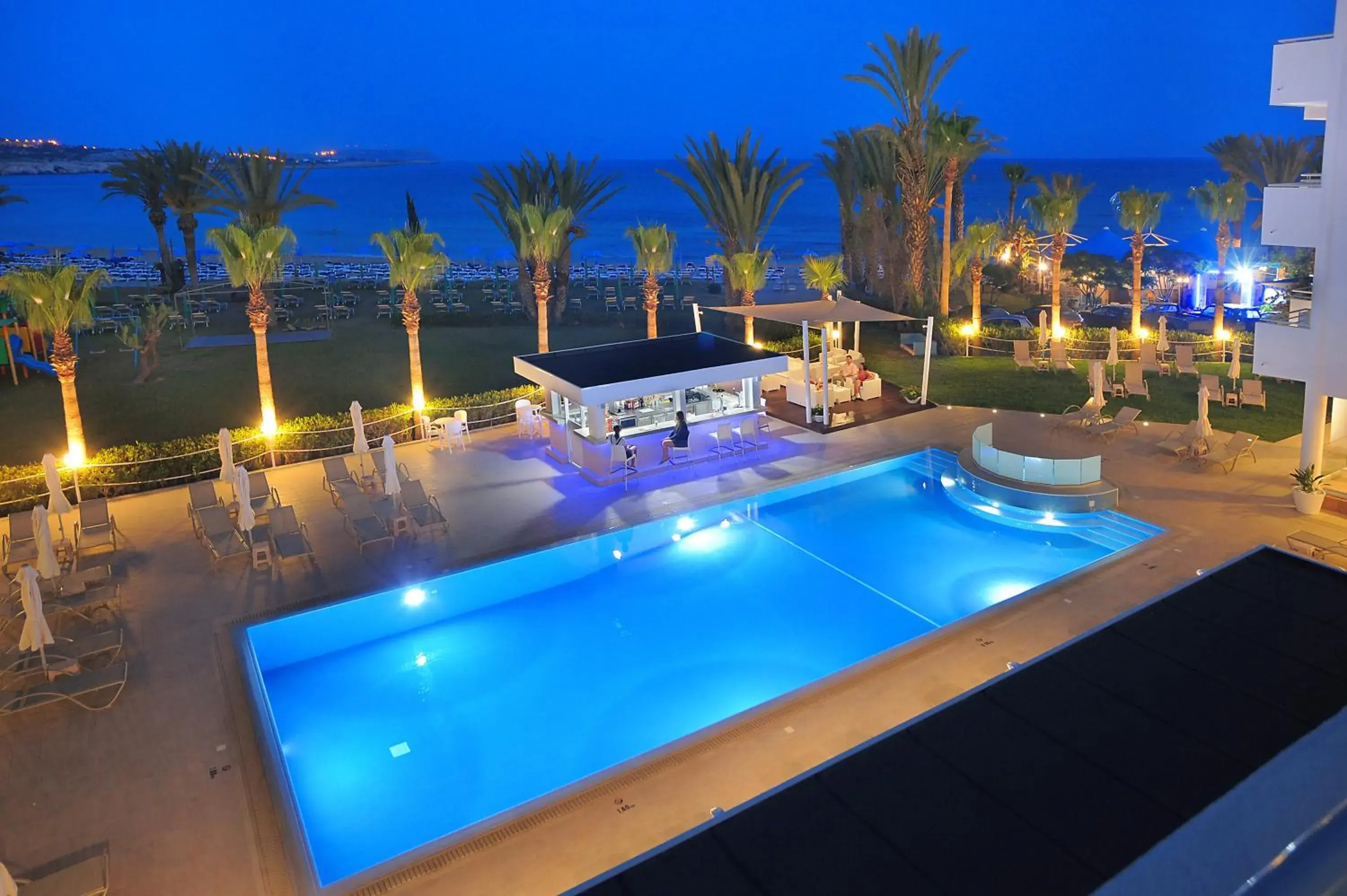 Night, Pool View in Okeanos Beach Boutique Hotel