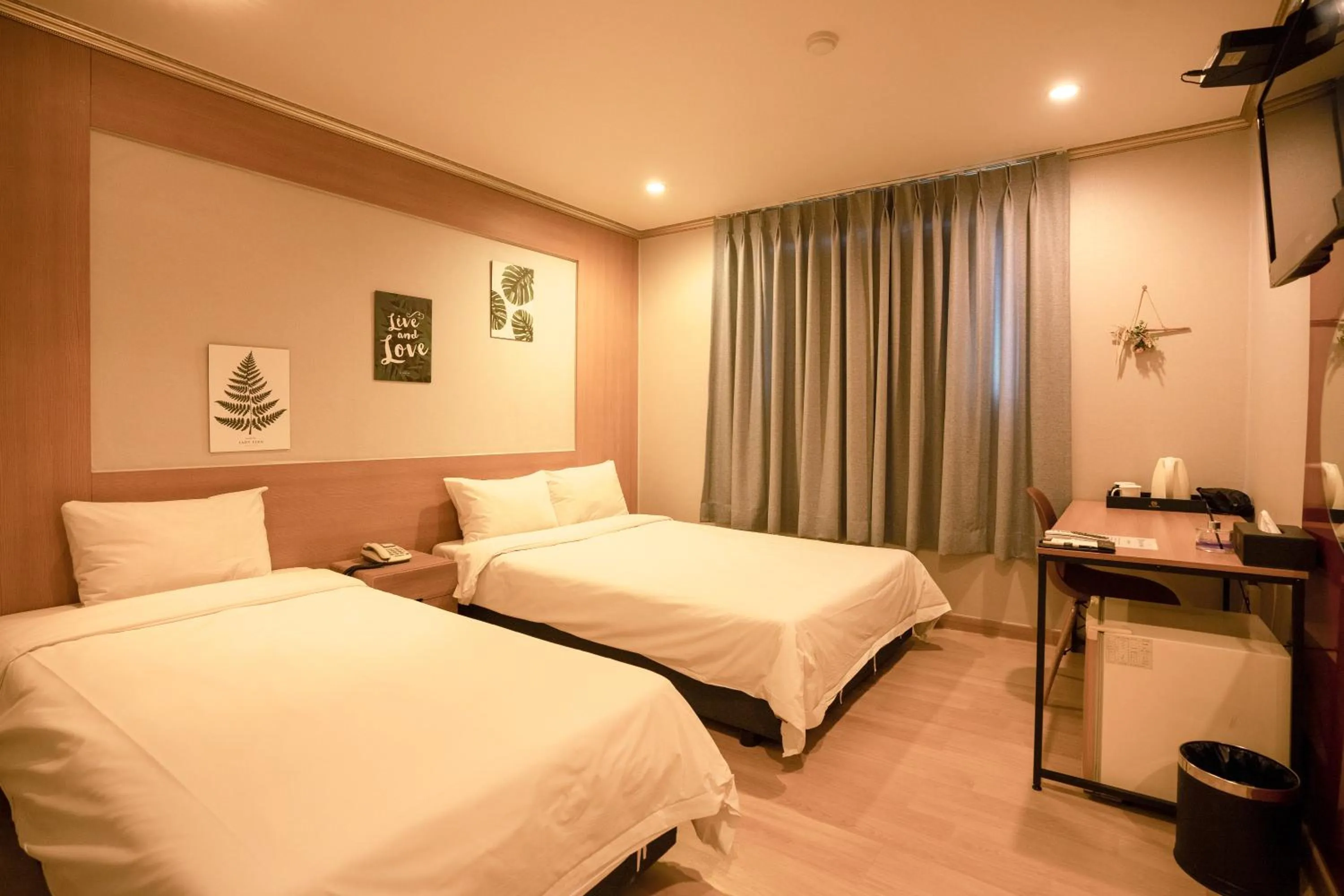 Bed in Jeju Stay Hotel