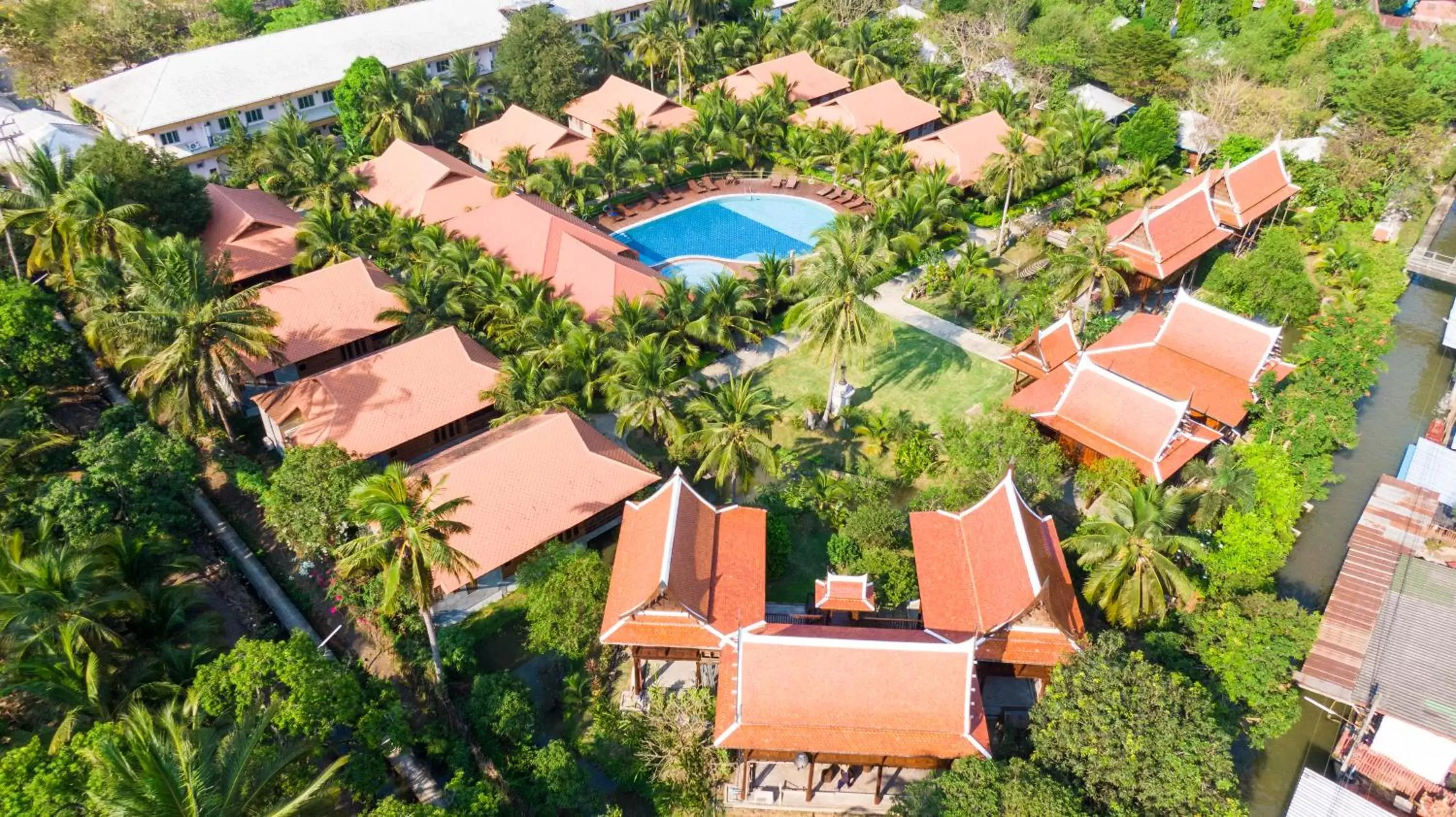 Bird's eye view, Bird's-eye View in Maikaew Damnoen Resort