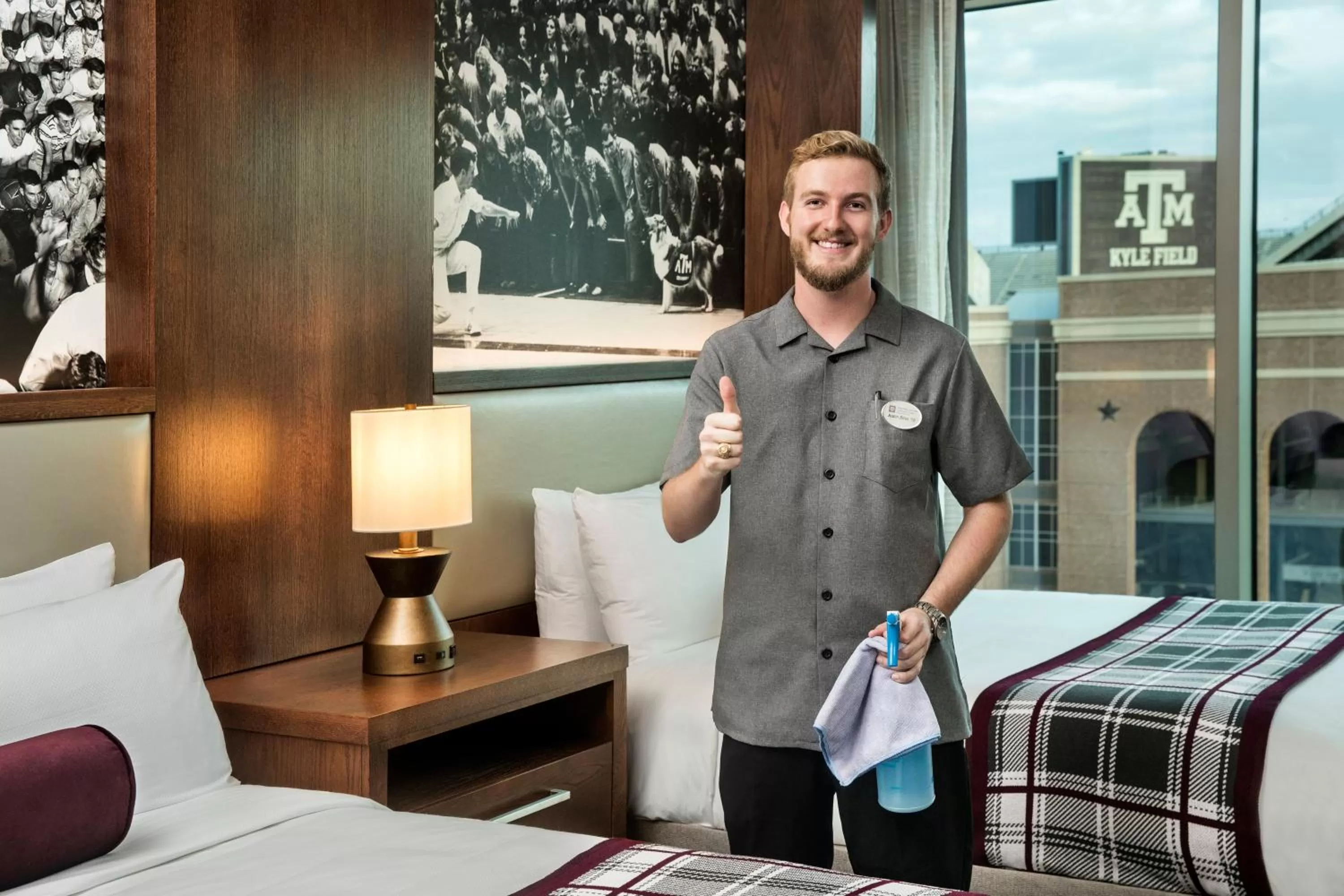 Staff, Bed in Texas A&M Hotel and Conference Center