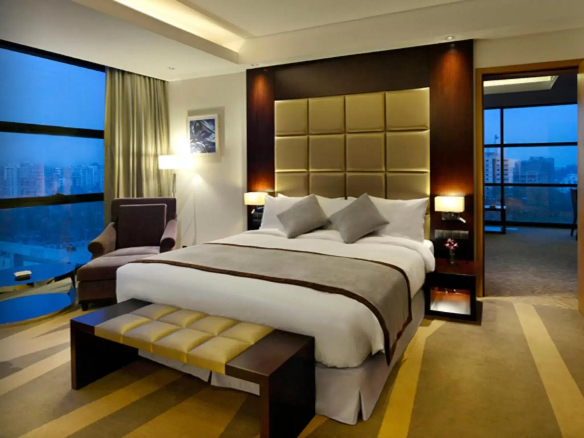 View (from property/room), Bed in Radisson Blu Chattogram Bay View View (from property/room), Bed in Radisson Blu Chattogram Bay View