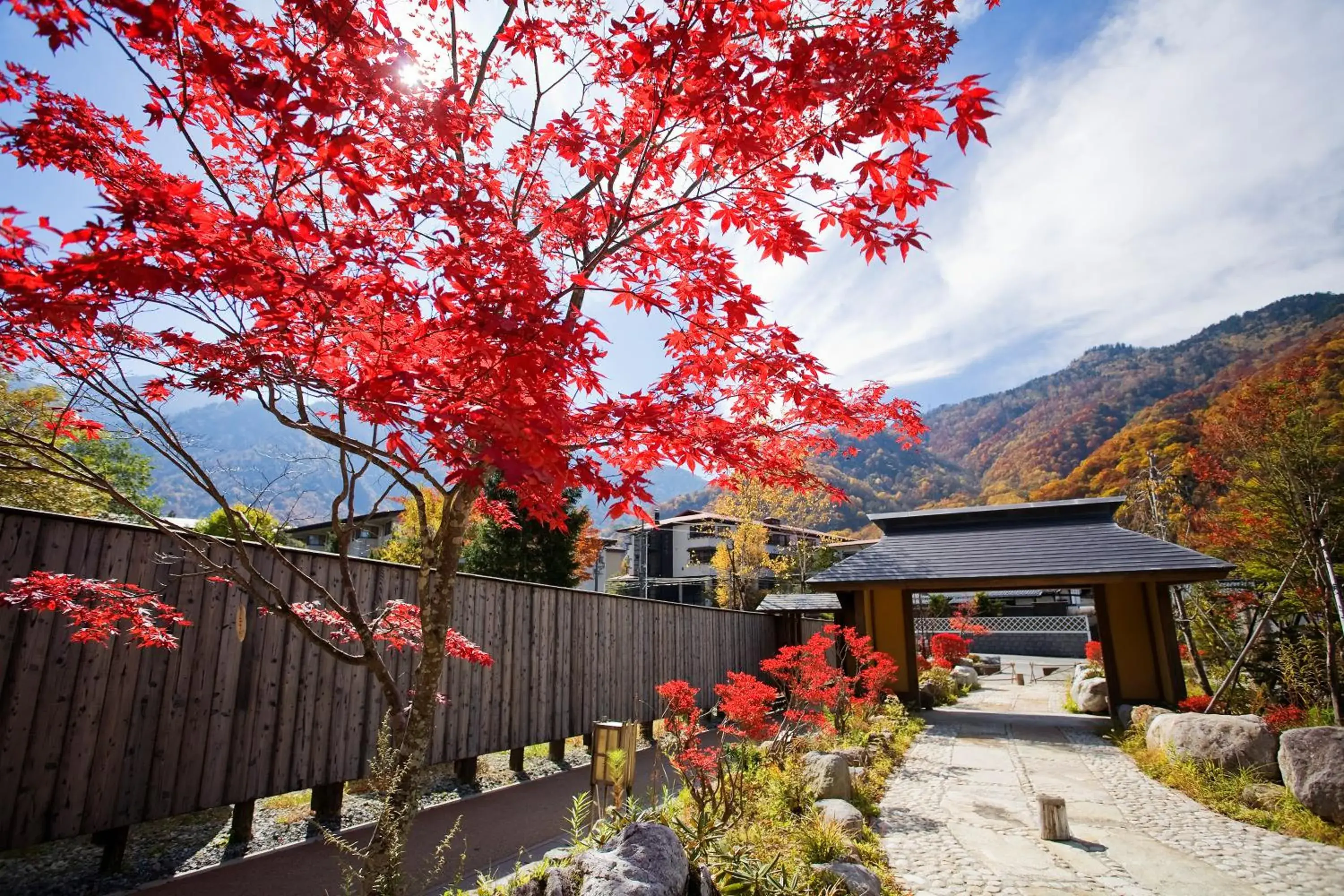 Property building in Okuhida Hot spring Miyama Ouan