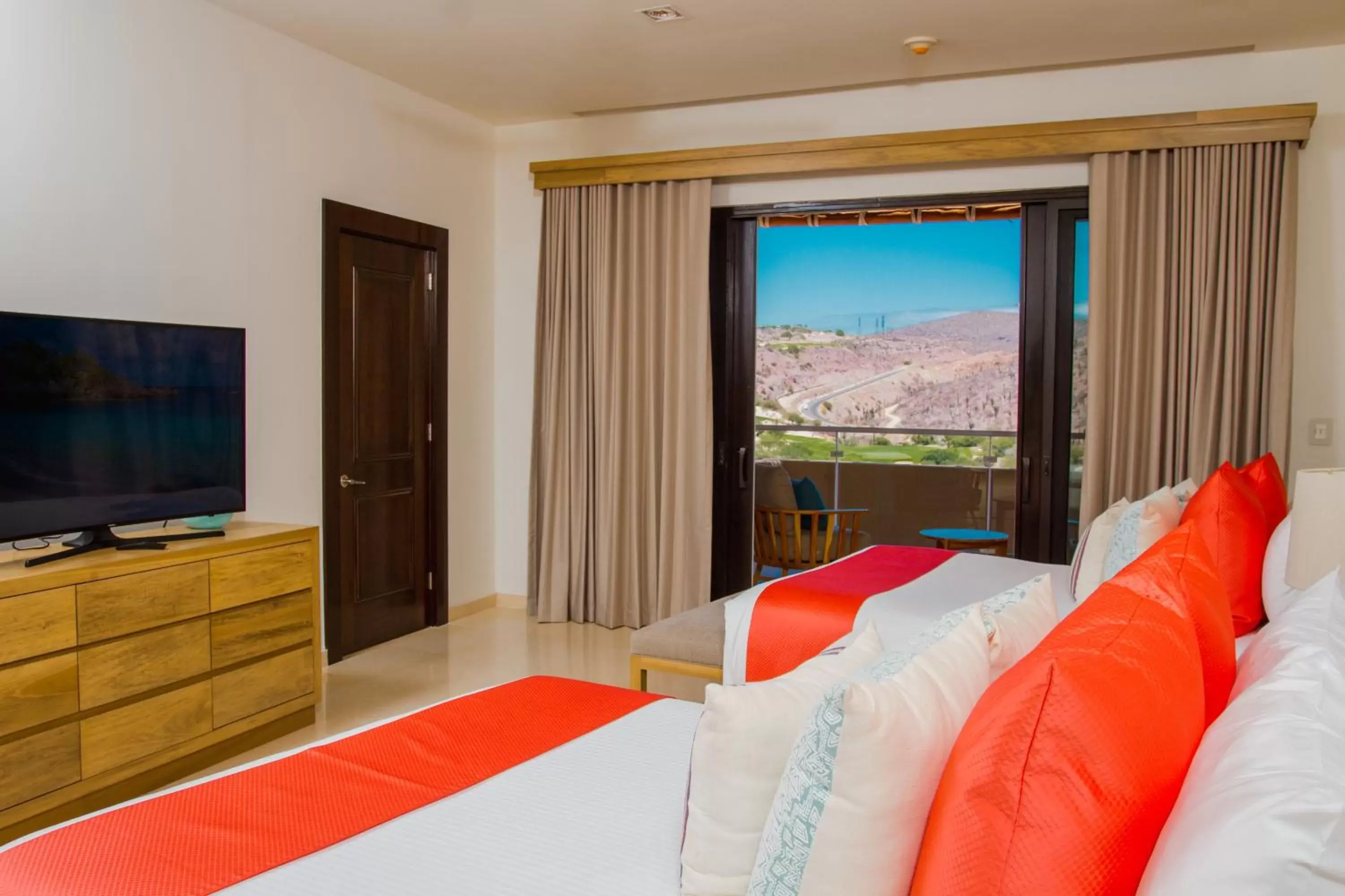 Bed, TV/Entertainment Center in Puerta Cortes Residences