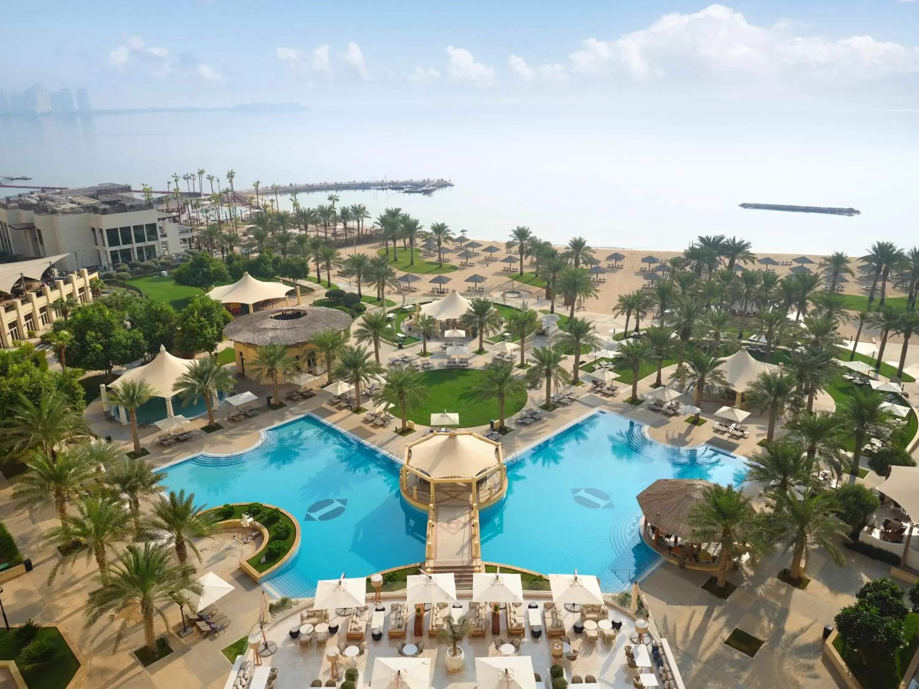 View (from property/room), Pool View in InterContinental Doha Beach & Spa, an IHG Hotel View (from property/room), Pool View in InterContinental Doha Beach & Spa, an IHG Hotel