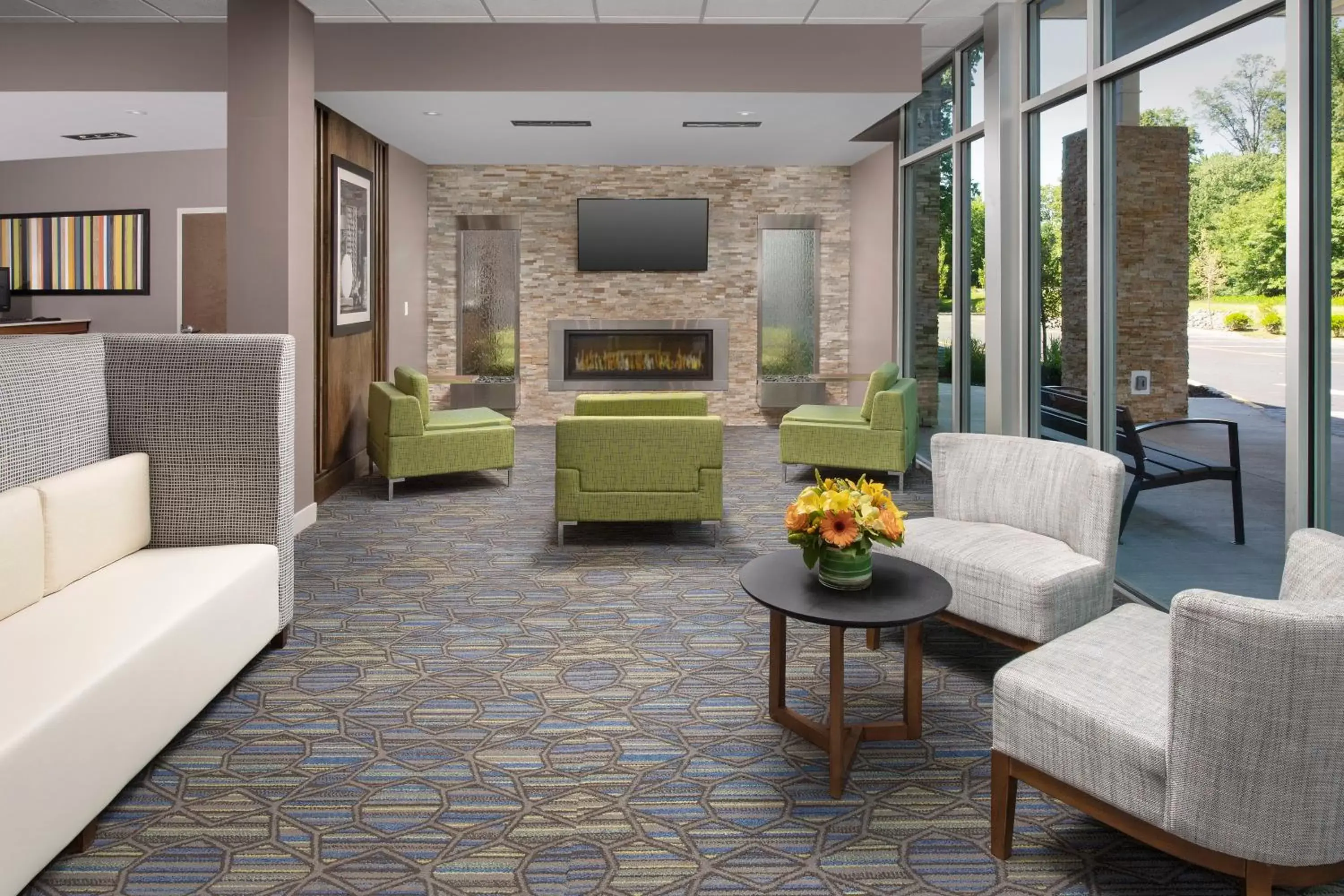 Property building, Lobby/Reception in Holiday Inn Express & Suites - North Brunswick, an IHG Hotel