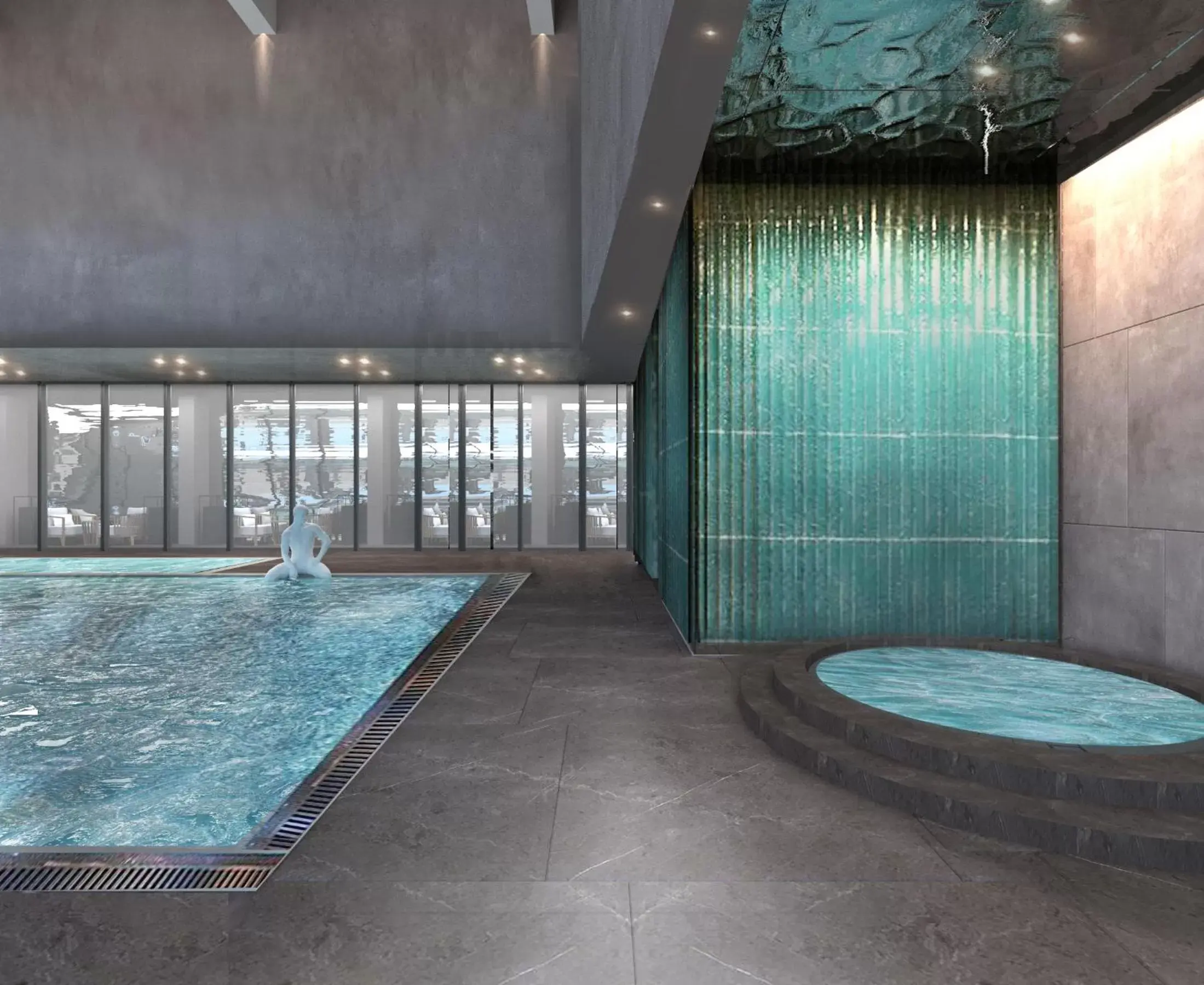 Hot Tub, Swimming Pool in Crowne Plaza Sofia, an IHG Hotel