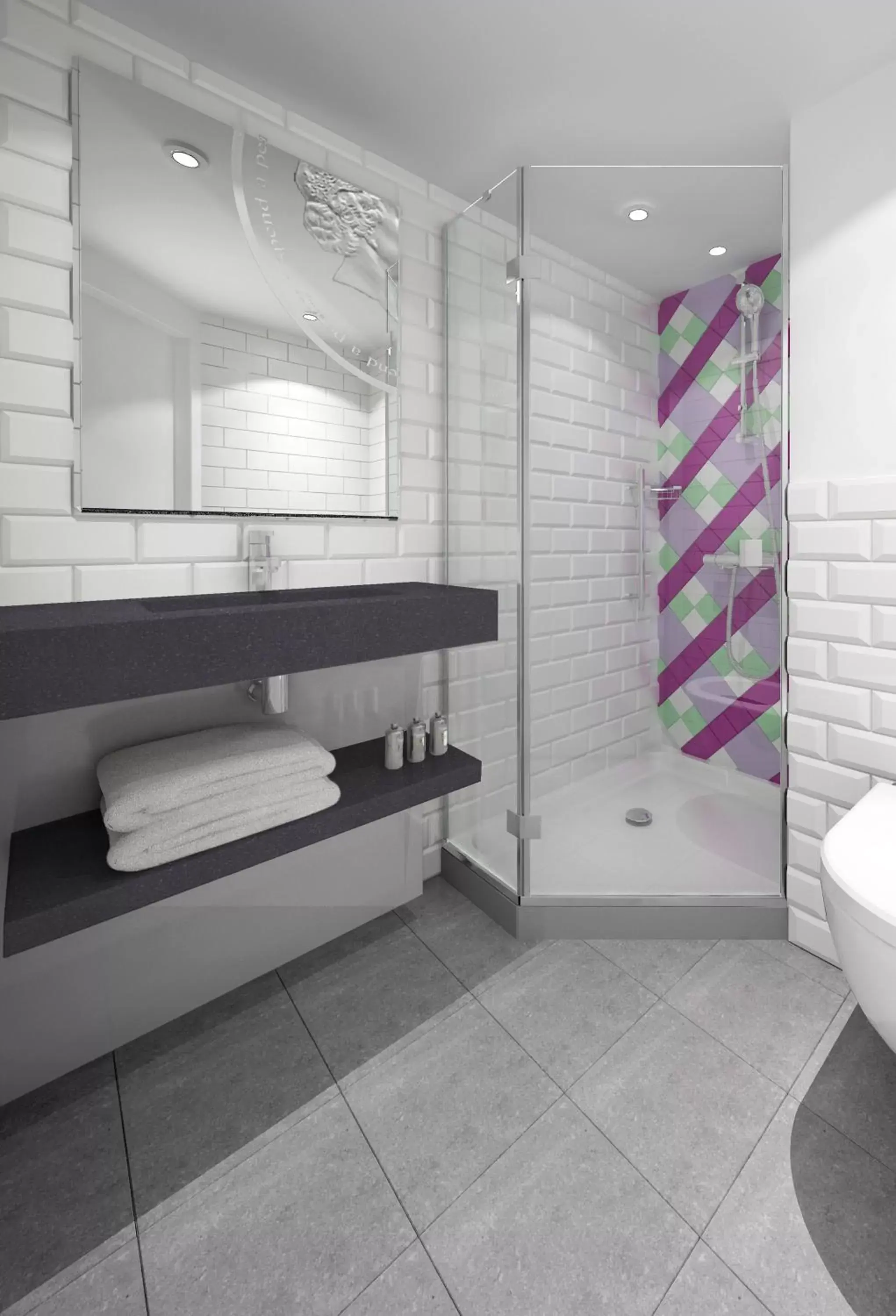 Shower, Bathroom in ibis Styles Edinburgh St Andrew Square