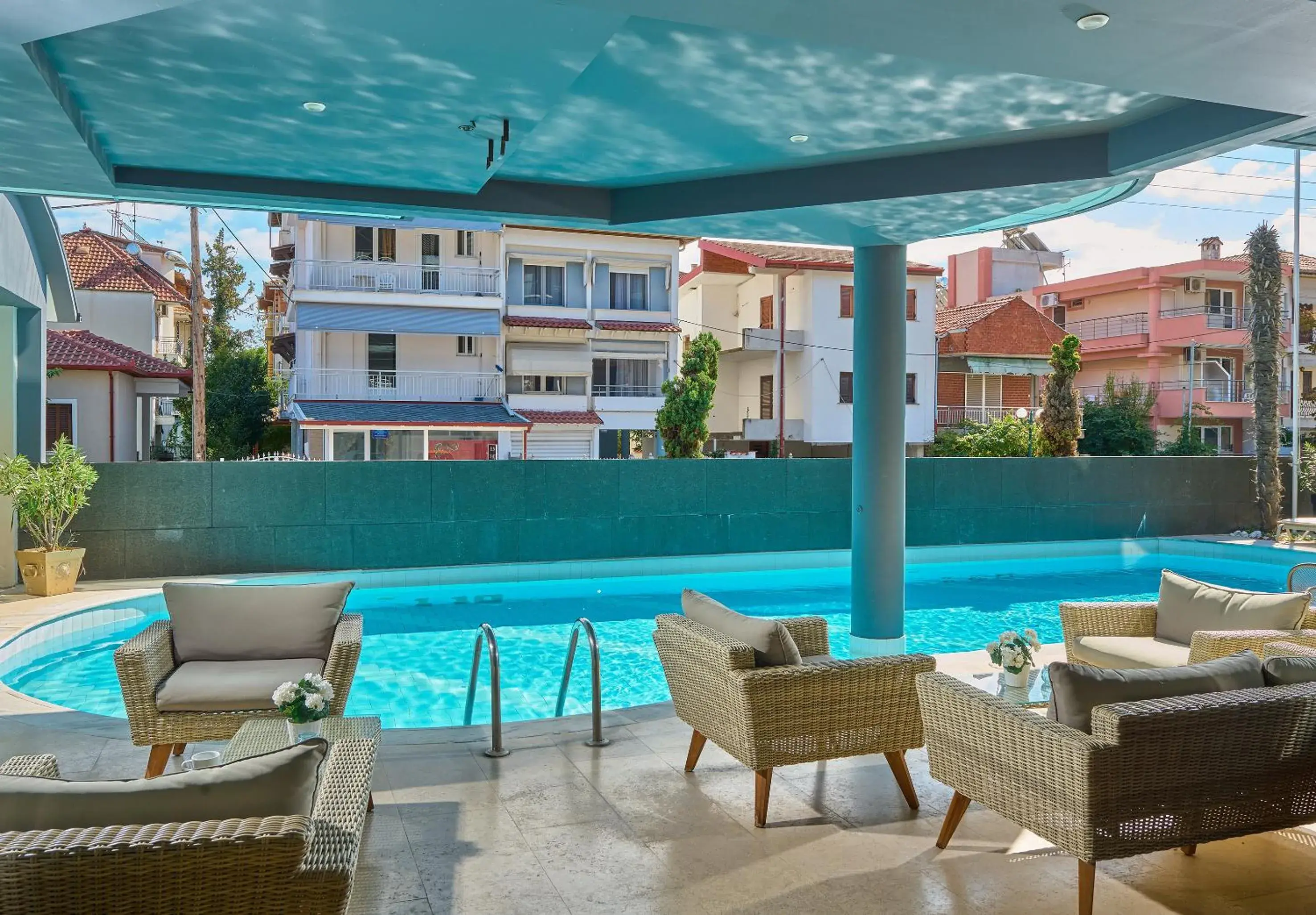 Property building, Swimming Pool in Mediterranean Resort