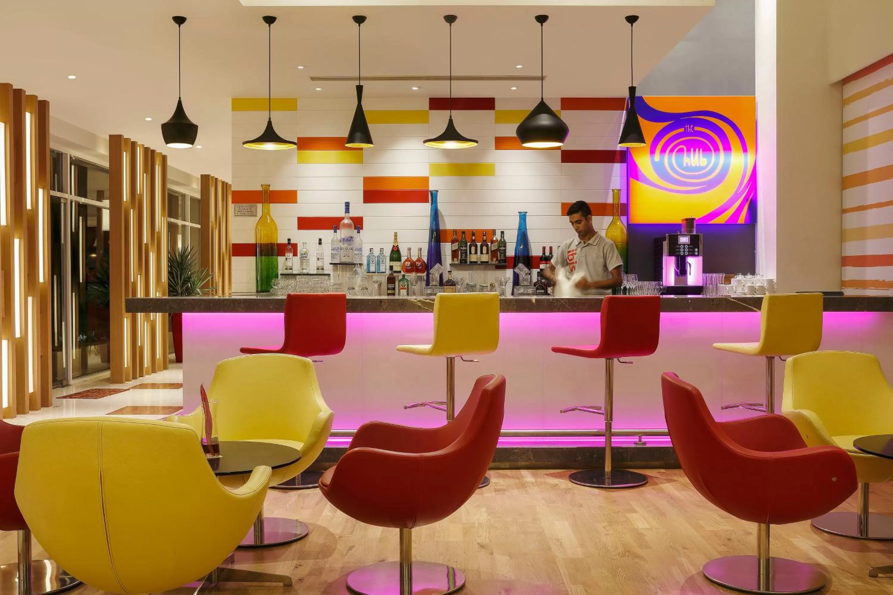 Lounge or bar in ibis Hyderabad Hitec City - An Accor Brand
